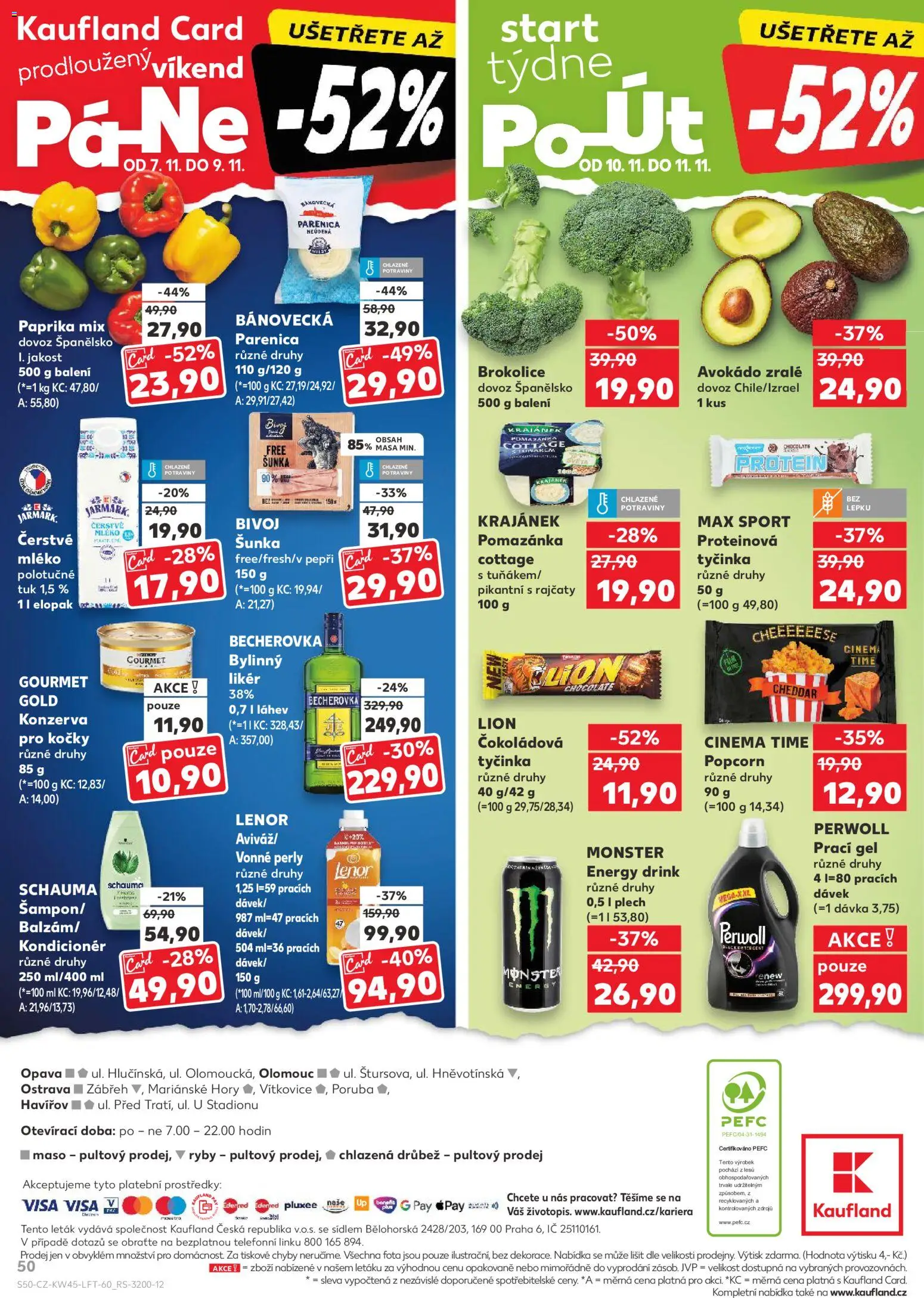 Kaufland leták - Ostrava od 05.11.2025 | Strana: 50 | Produkty: Gourmet, Ryby, Paprika, Cheddar