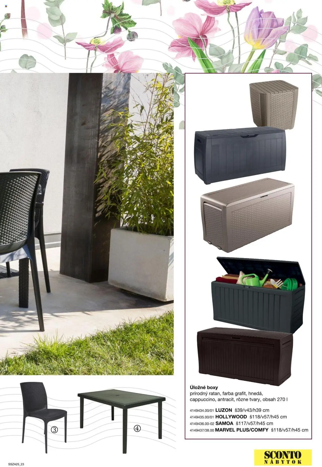 Nové Sconto nábytok akcie – leták je platný od 21.02.2025 | Strana: 23 | Produkty: Nábytok, Úložné boxy