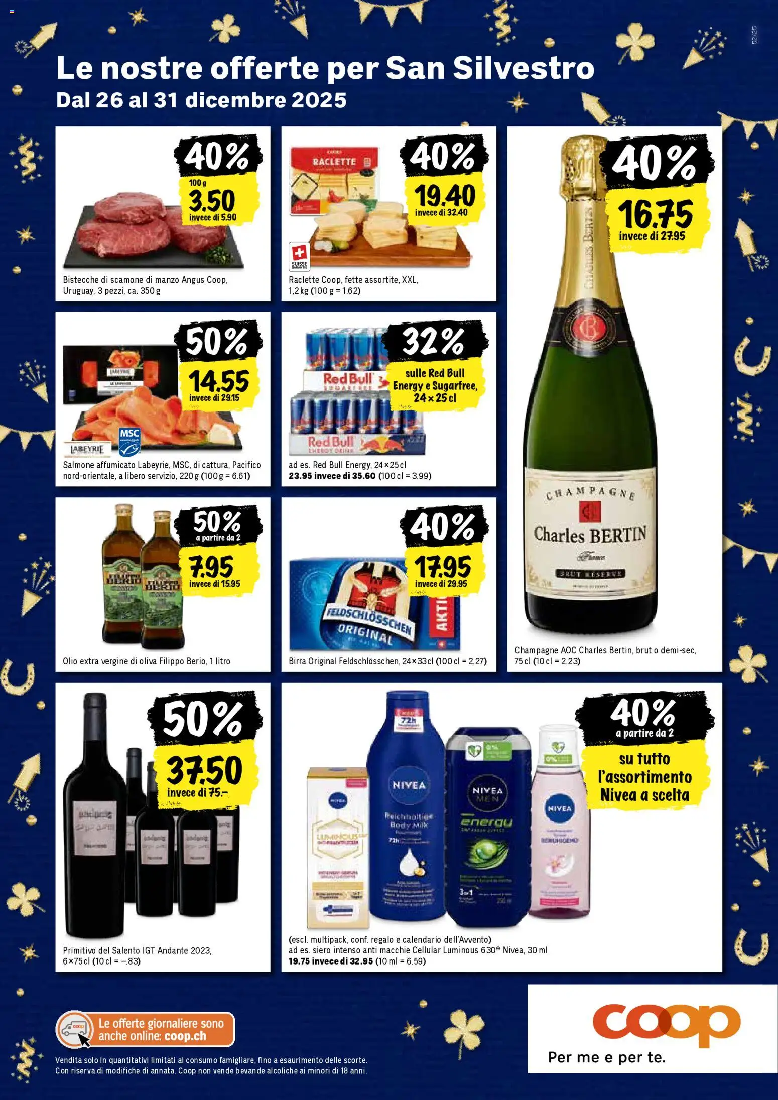 Coop - Una settimana di azioni – gültig ab 22.12.2025 | Seite: 20 | Produkte: Red bull, Body Milk, Raclette