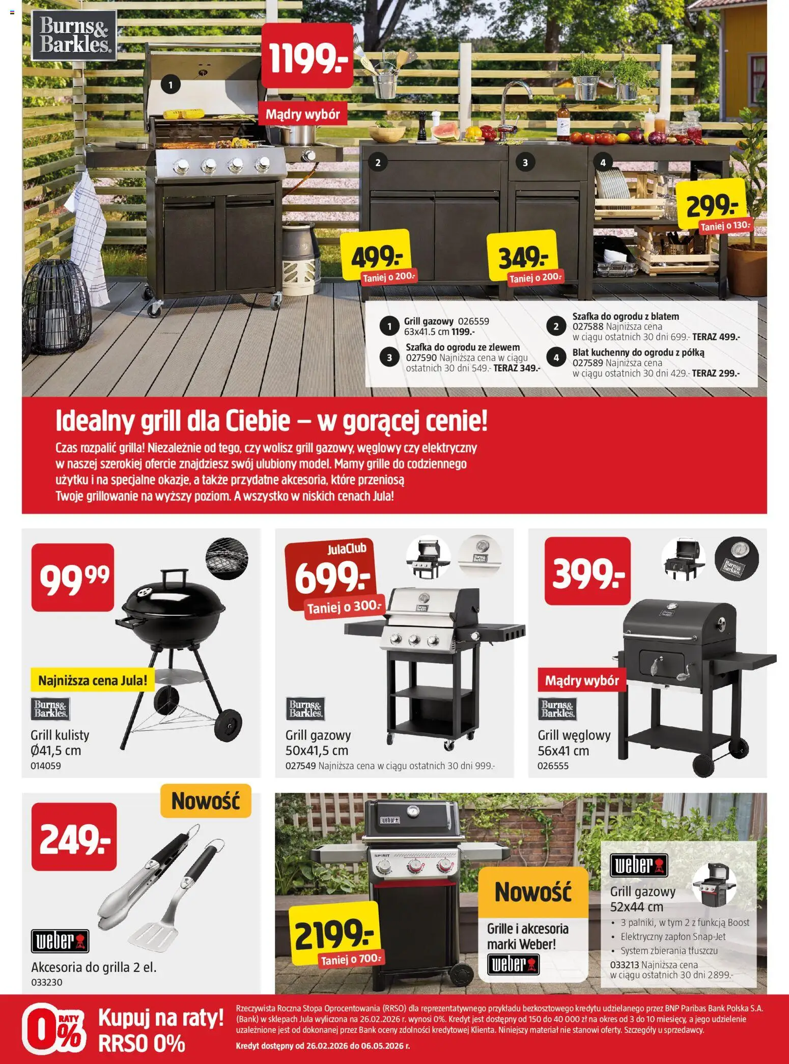 Jula gazetka od 23.04.2026 | Strona: 4 | Produkty: Grill, Grill gazowy, Półka, Blat kuchenny