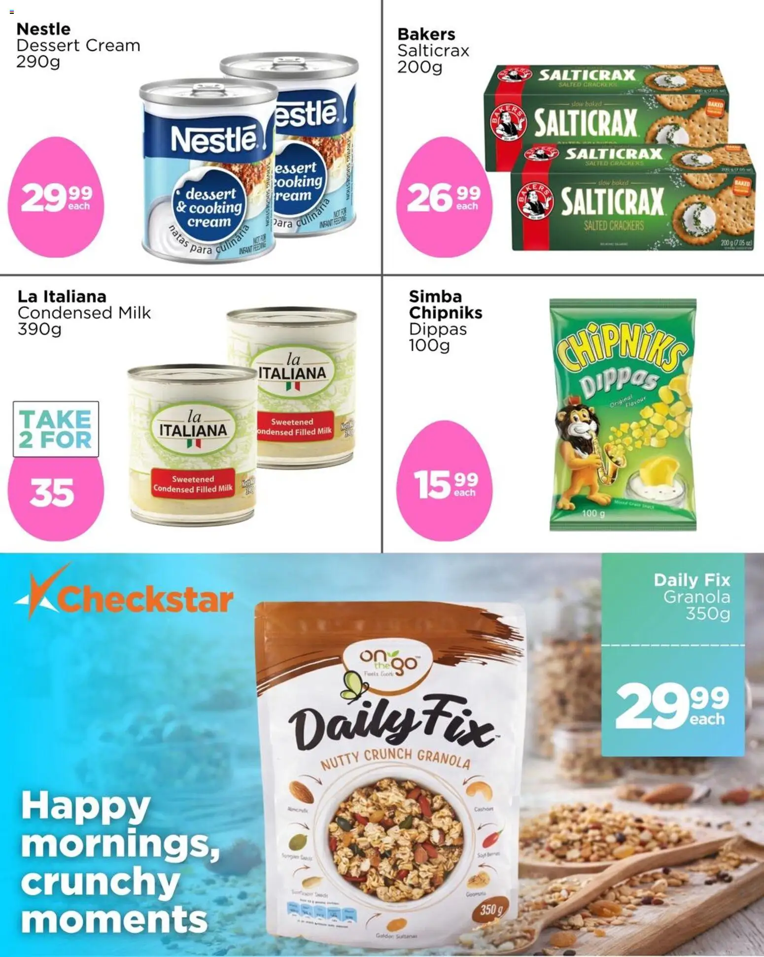 New Check Star catalogue – valid from 08.04.2026 | Page: 6 | Products: Milk, Condensed milk, Cream