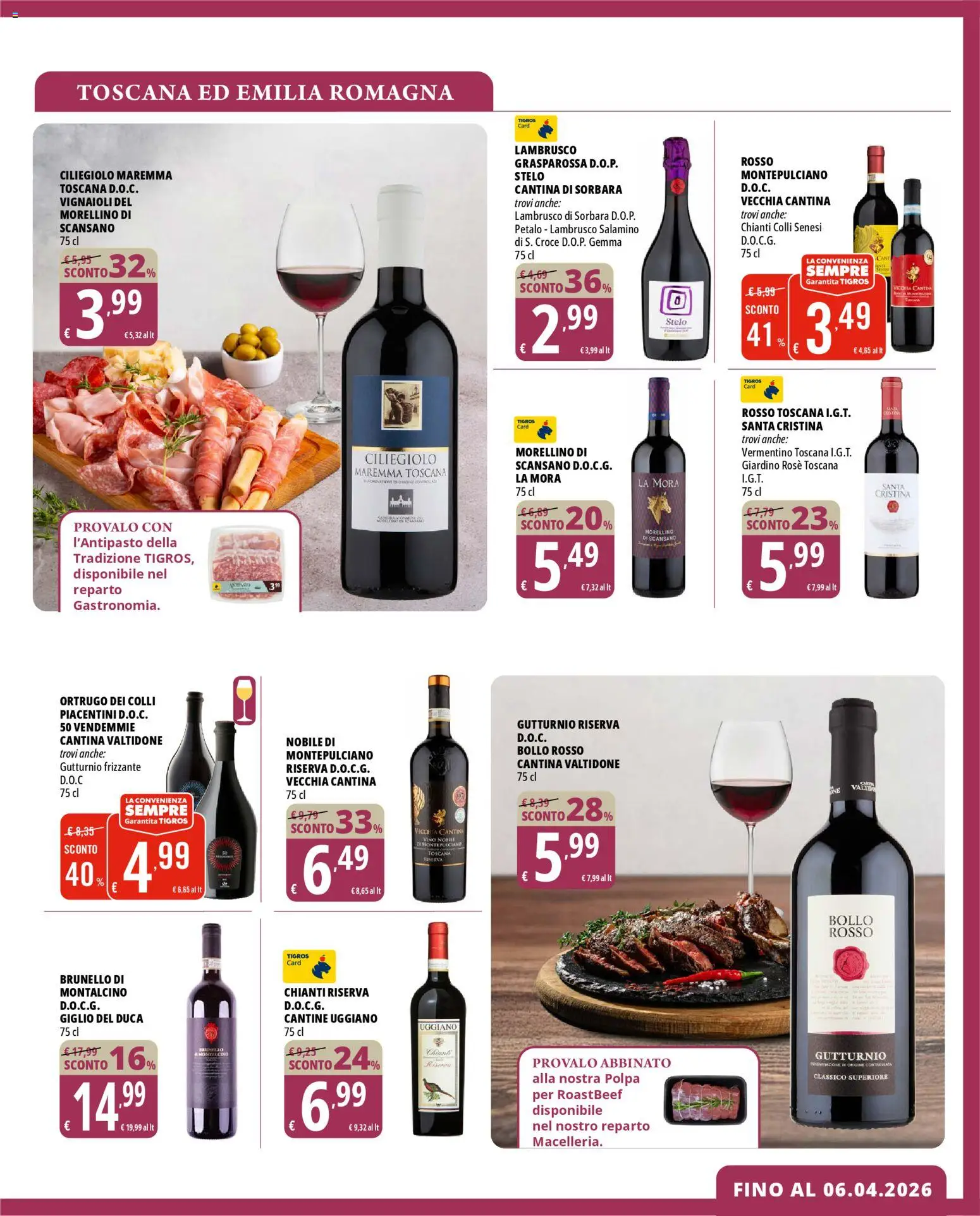 Volantino Tigros del 10.03.2026 | Pagina: 5 | Prodotti: Vino
