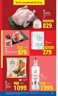 Lidl Akciós újság - amely érvényes a következő dátumtól: 19.02.2026 | Oldal: 35 | Termékek: Grillcsirke, Kristálycukor, Vodka