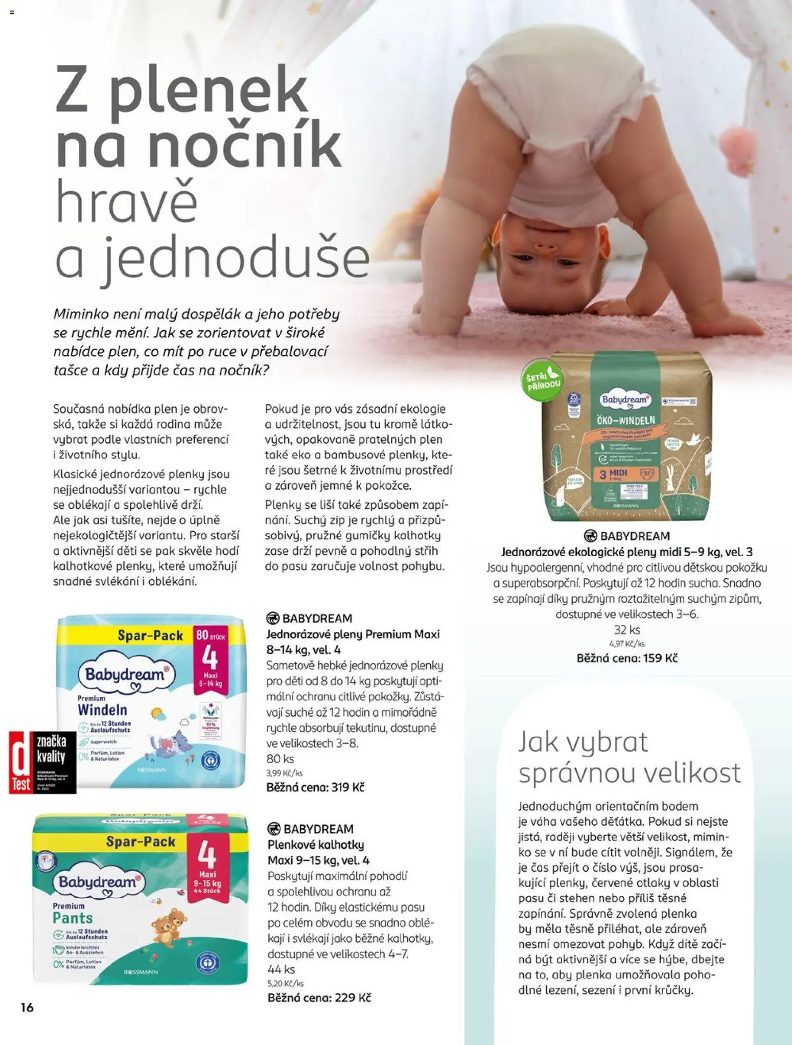 Rossmann magazín od 08.10.2025 | Strana: 16 | Produkty: Kalhotky, Váha, Pleny, Nočník