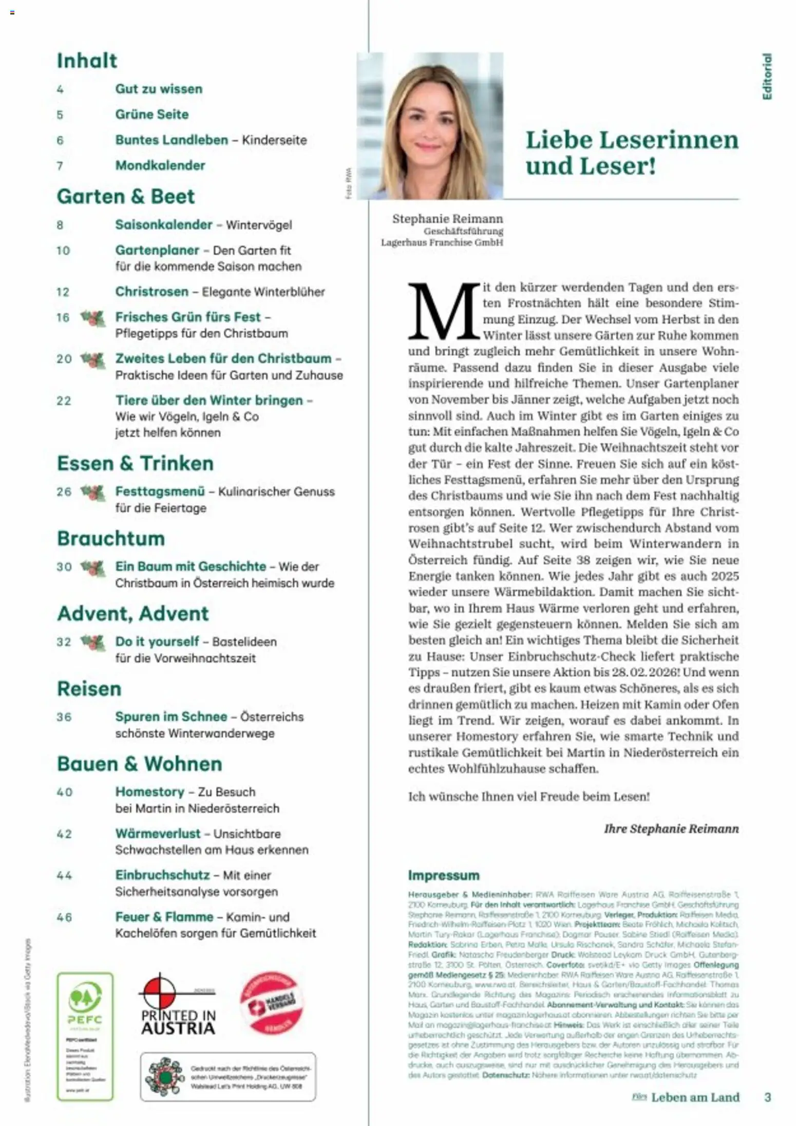 Lagerhaus Fürs Leben am Land gültig ab 01.11.2025 | Seite: 3 | Produkte: Getreide, Brot, Reis