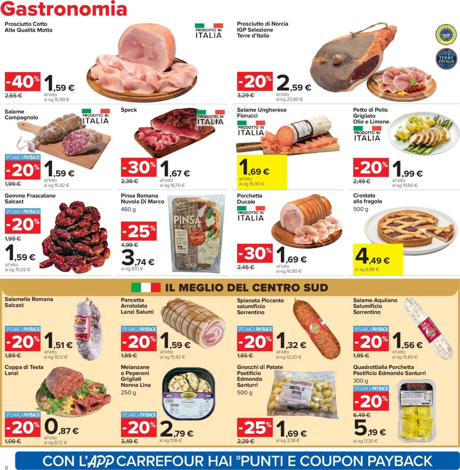 Volantino Carrefour del 07.04.2026 | Pagina: 8 | Prodotti: Peperoni, Pancetta, Limone, Prosciutto