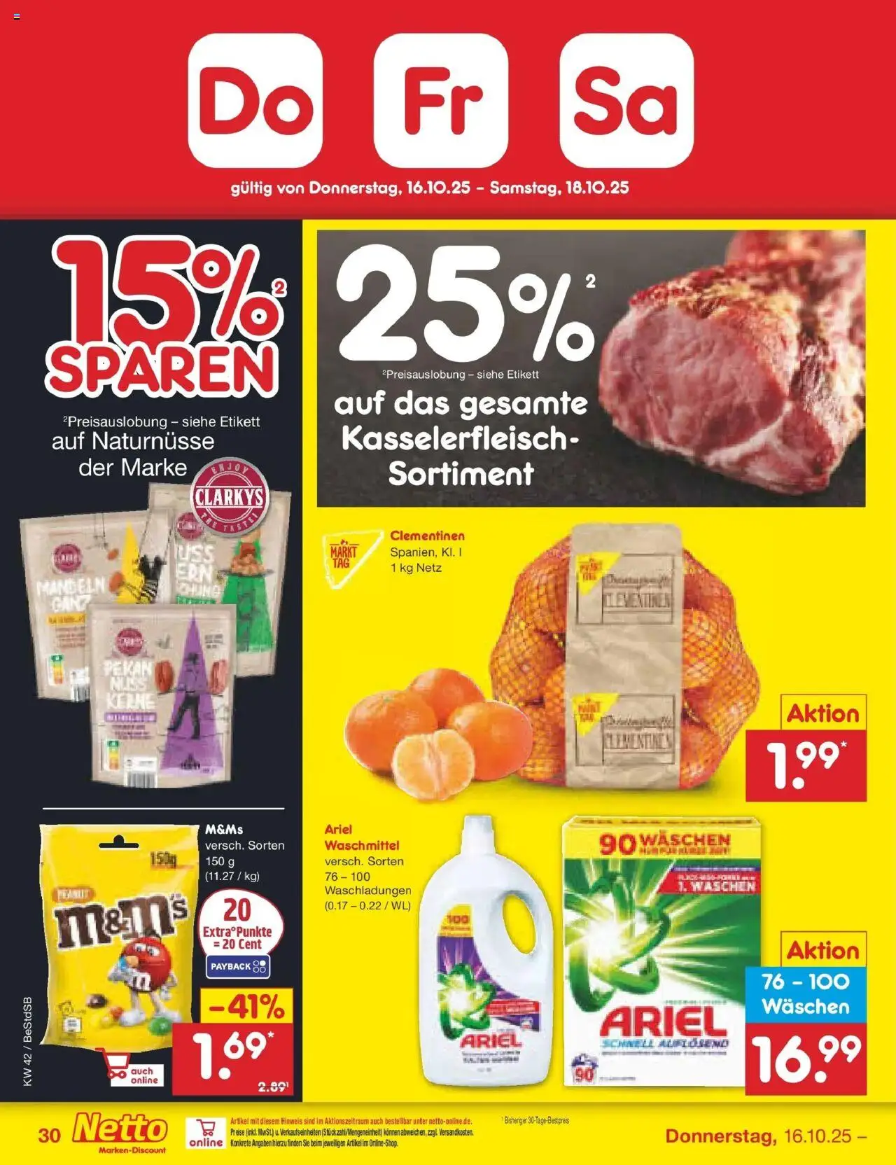Netto Marken-Discount Prospekt 	 – gültig ab 13.10.2025 | Seite: 36 | Produkte: Ariel, Mandeln, Waschmittel