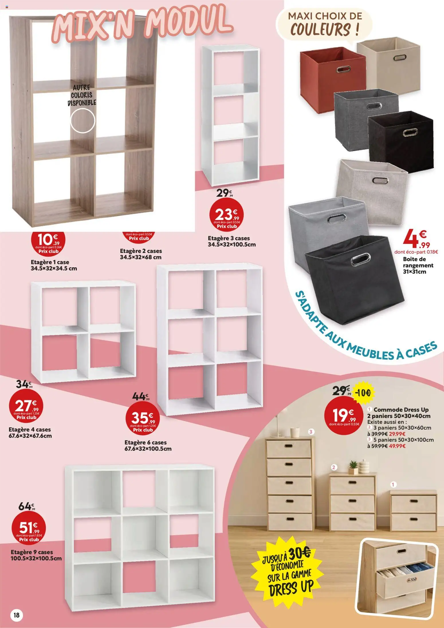 {H1} | Page: 18 | Produits: Commode, Étagère