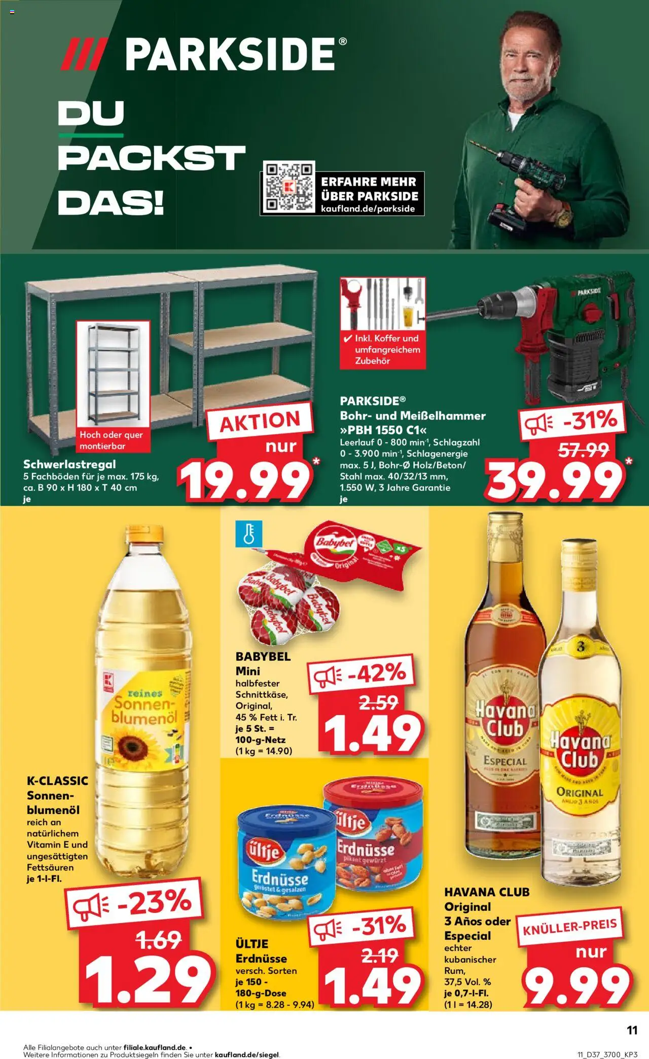 Kaufland prospekt Rostock	 – gültig ab 11.09.2025 | Seite: 11 | Produkte: Havana club, Ultje erdnusse, Erdnüsse, Koffer