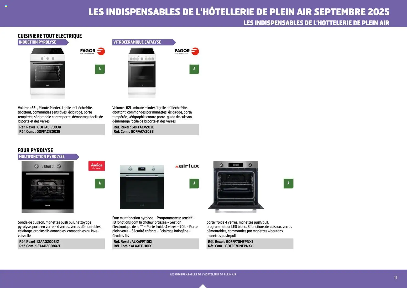 {H1} | Page: 11 | Produits: Four, Porte, Cuisinière