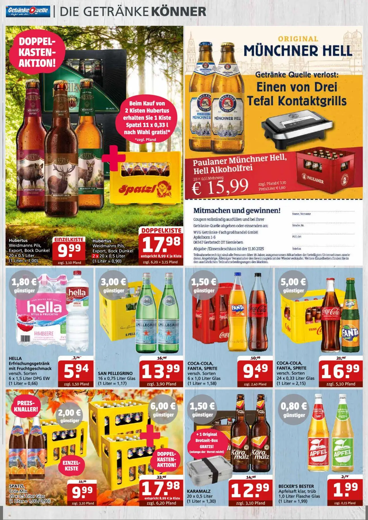 Getränke Quelle Prospekt – gültig ab 29.09.2025 | Seite: 5 | Produkte: Coca cola, Sprite, Äpfel, Telefon