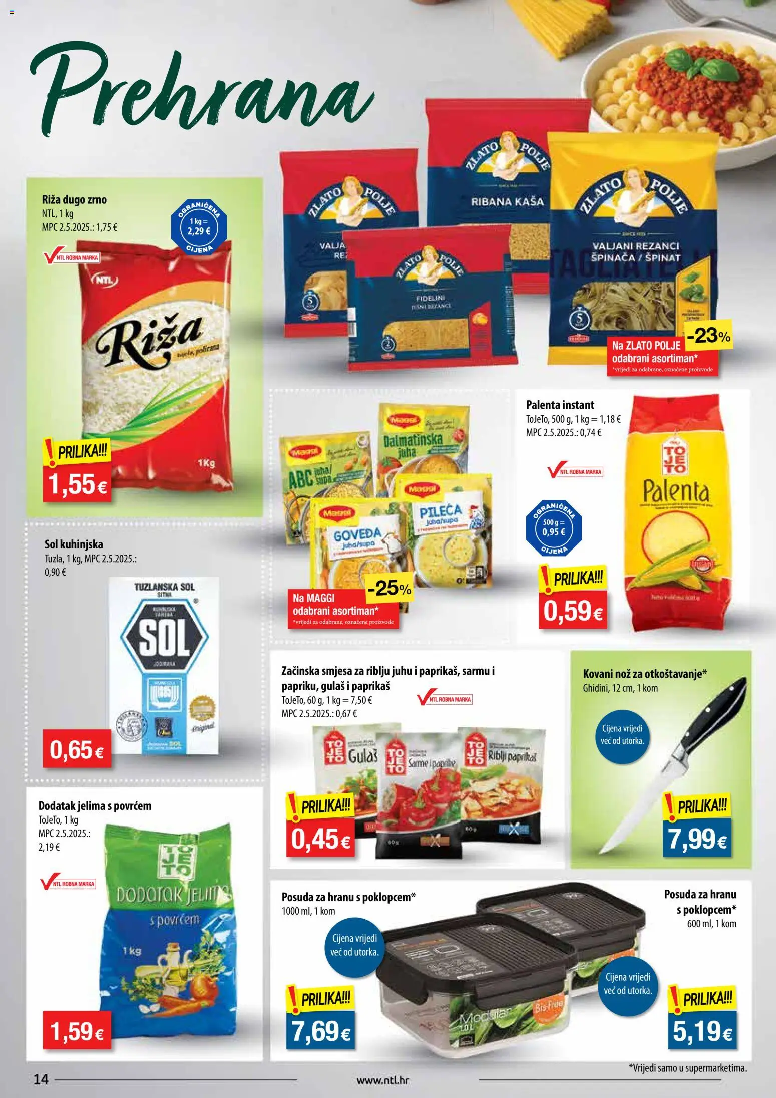NTL katalog | vrijedi od 26.11.2025 | Stranica: 14 | Proizvodi: Špinat, Juha, Palenta, Sol