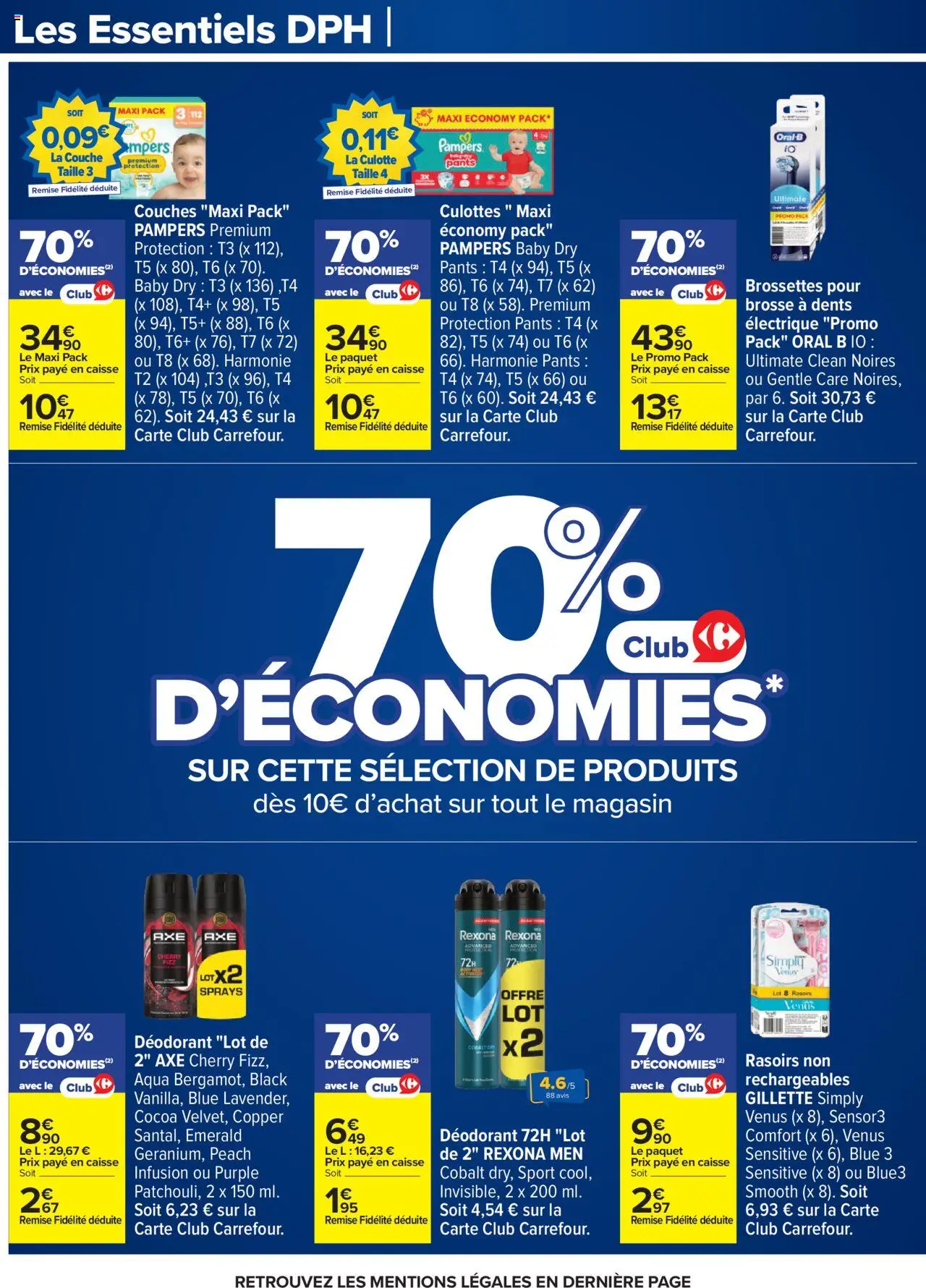  | Page: 4 | Produits: Pampers, Déodorant, Brosse à dents, Culotte