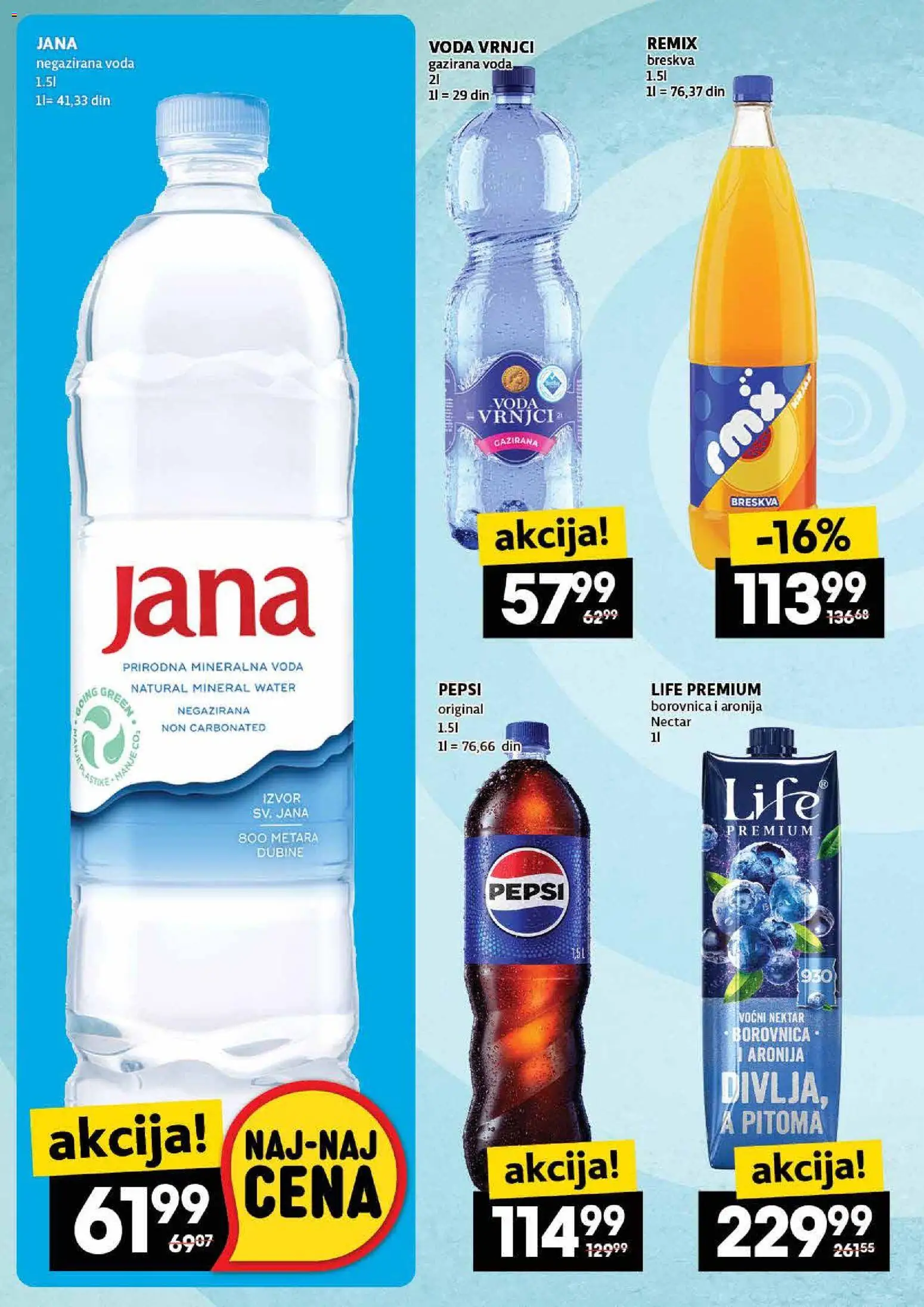 Roda katalog - važi od 23.10.2025 | Strana: 22 | Proizvode: Borovnica, Negazirana voda, Mineralna voda, Breskva