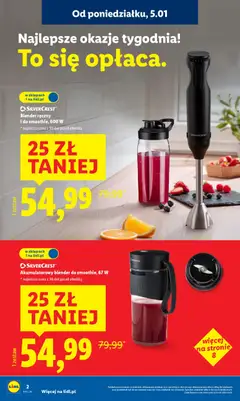 Pogląd oferty "SILVERCREST® Blender ręczny i do smoothie, 600 W, Blender ręczny i do smoothie, 600 W" - ważna od 05.01.2026 | Strona: 2 | Produkty: Blender ręczny, Smoothie, Blender