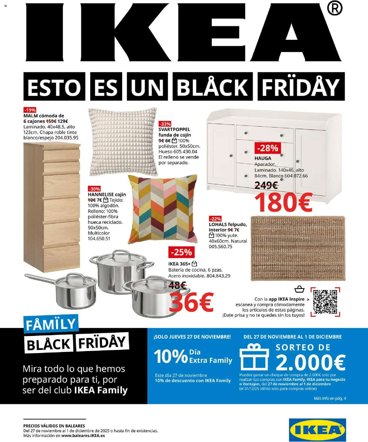 Catálogo IKEA Black Friday │ válido desde el 27.11.2025 | Página: 1 | Productos: Tinte, Té, Funda, Cojín