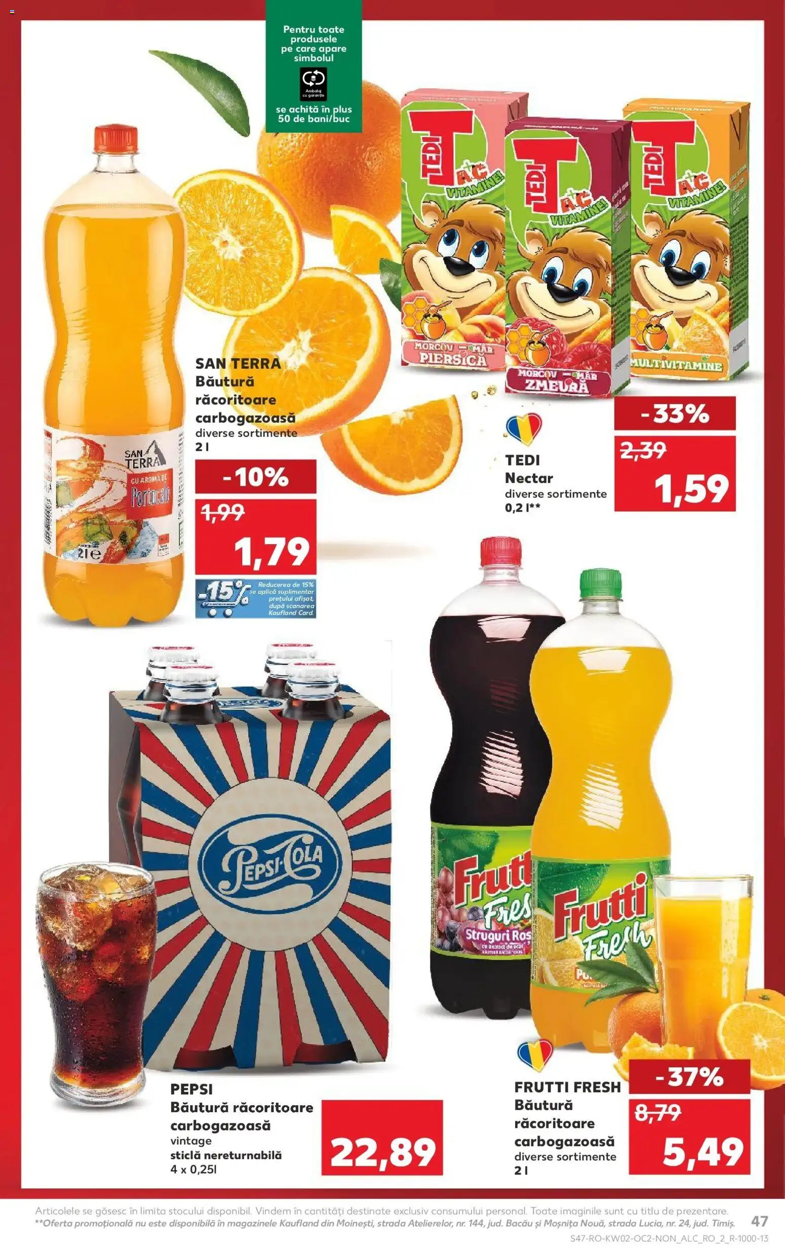 Noul catalog Kaufland – valabil de la 07.01.2026 | Pagină: 47 | Produse: Piersică, Struguri, Zmeură, Amerikan servis