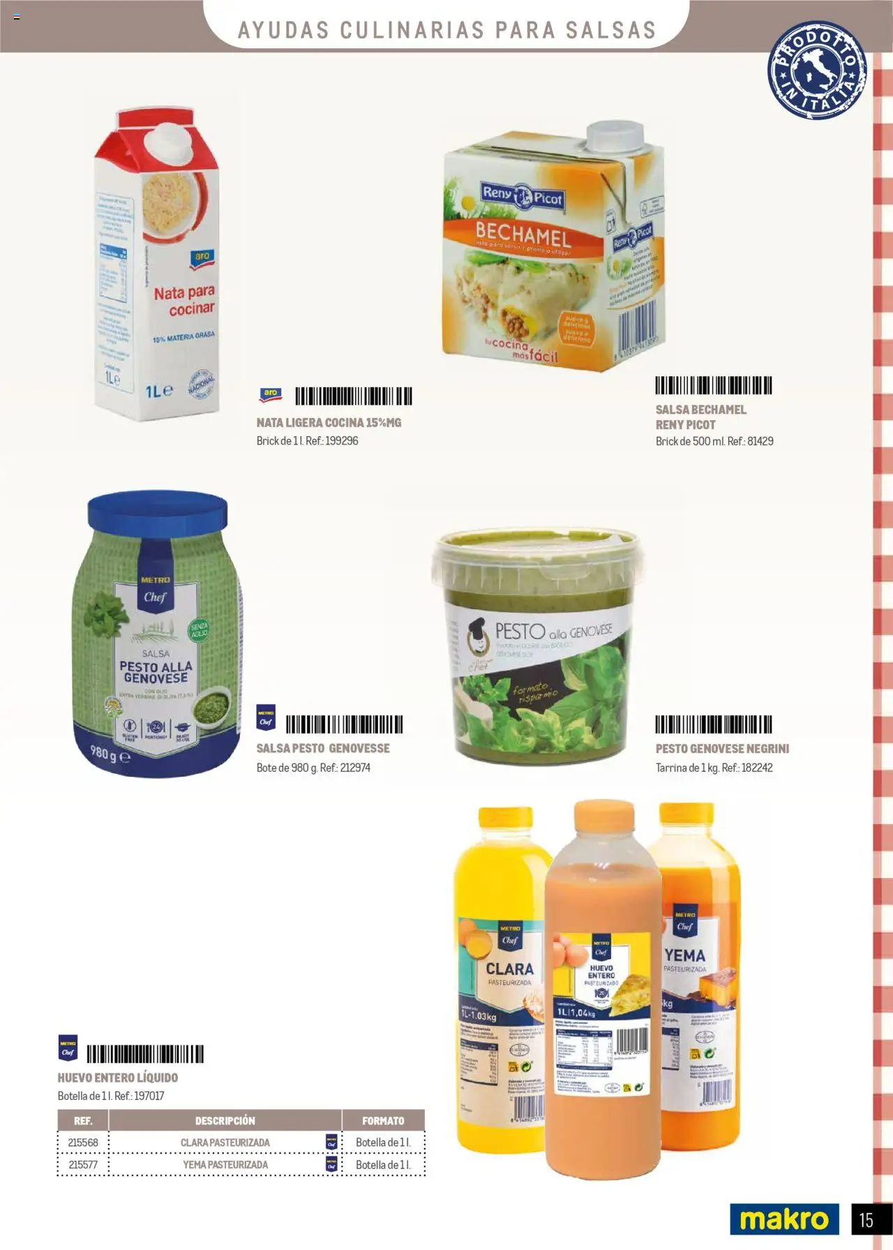 Makro - Restaurantes Italianos Canarias │ válido desde el 01.05.2025 | Página: 15 | Productos: Πιατοθήκη, Cocina