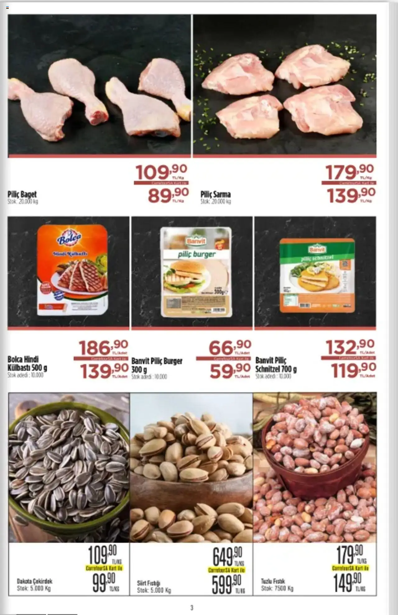 CarrefourSA Katalog - 26.09.2025 tarihinden itibaren geçerlidir | Sayfa: 3 | Ürünler: Fıstık, Piliç
