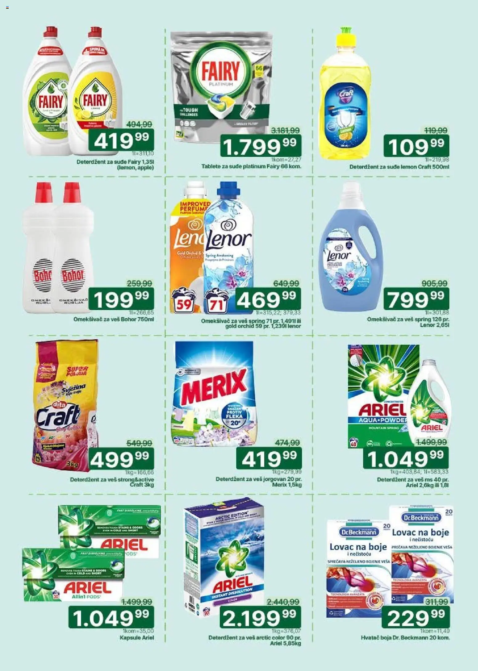 Univerexport katalog - važi od 02.03.2026 | Strana: 28 | Proizvode: Deterdžent, Ariel, Lenor, Kapsule