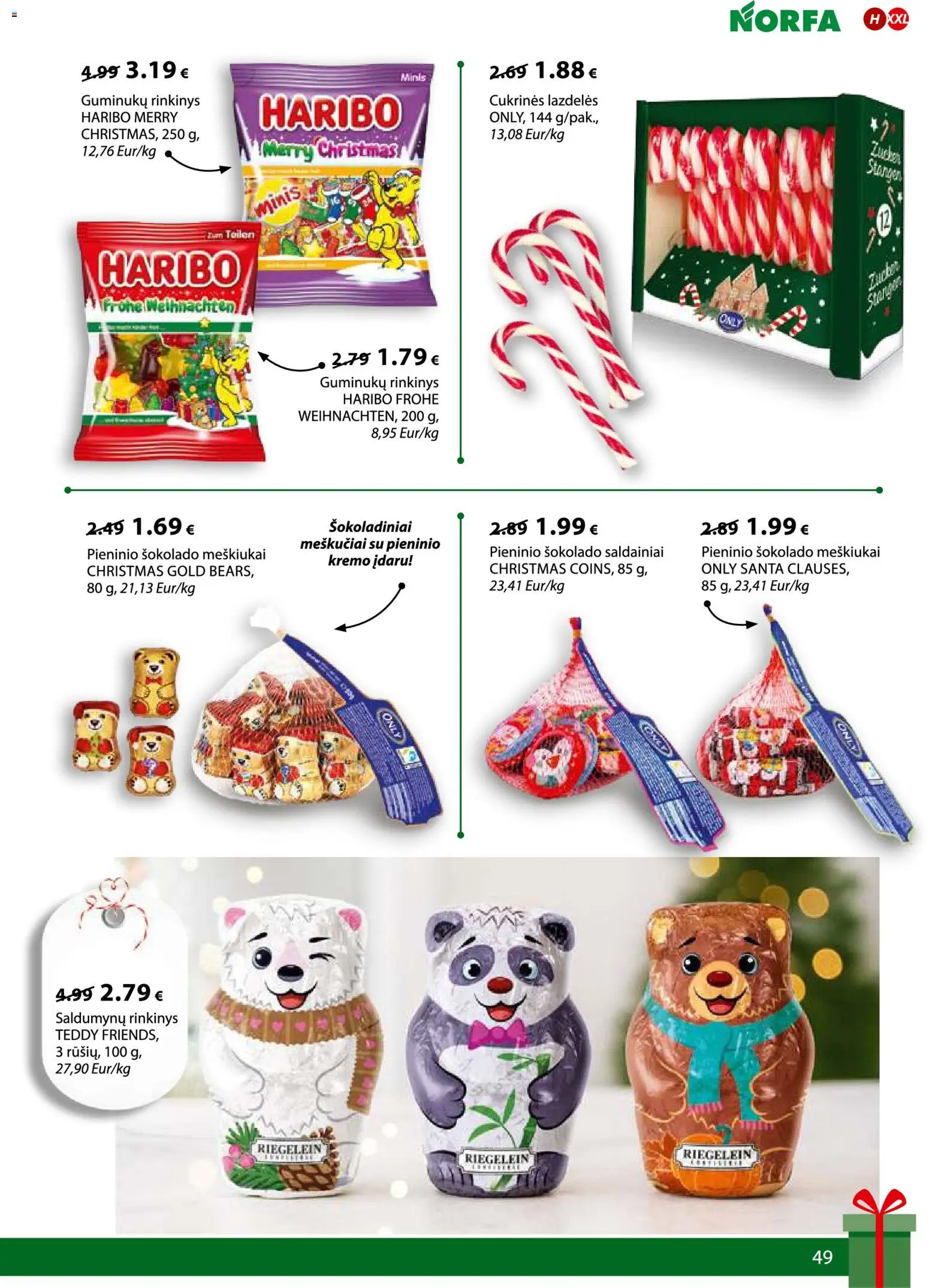 NORFA akcijos nuo 18.11.2025 | Puslapis: 49 | Prekių: Saldainiai