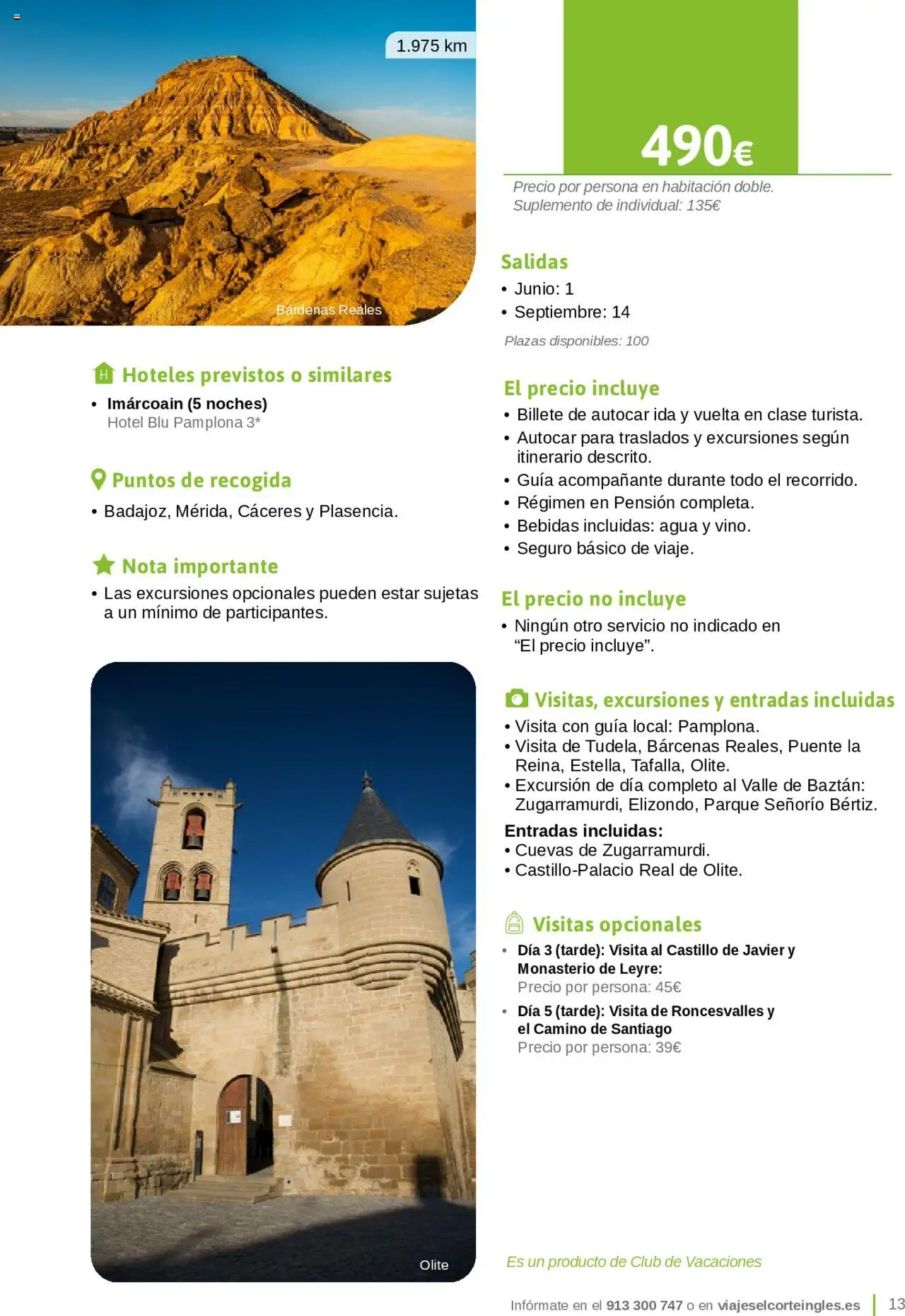 Viajes El Corte Inglés - Catálogo Junta de Extremadura │ válido desde el 01.03.2025 | Página: 13