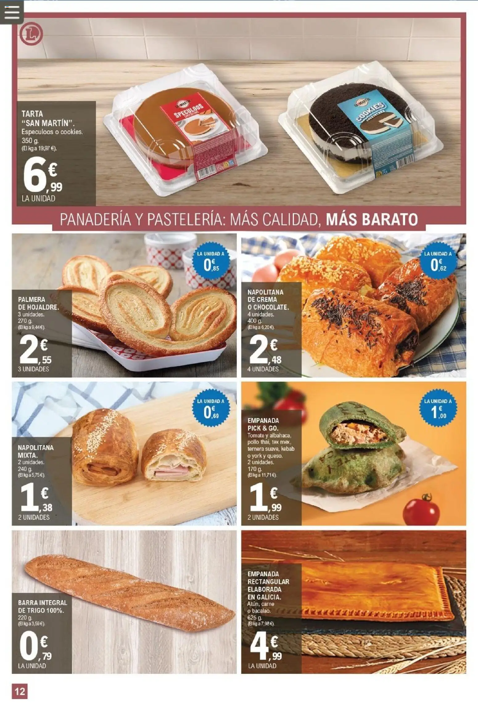 E.Leclerc folleto │ válido desde el 19.11.2025 | Página: 12 | Productos: Crema, Panadería
