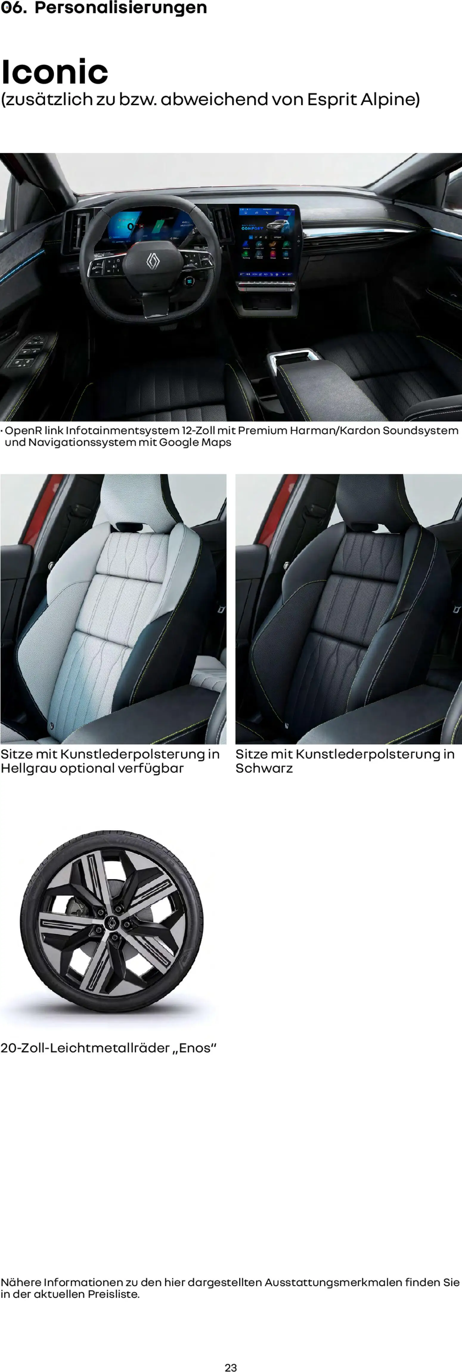 Renault Megane E-Tech – gültig ab 14.01.2026 | Seite: 23 | Produkte: Soundsystem, Navigationssystem