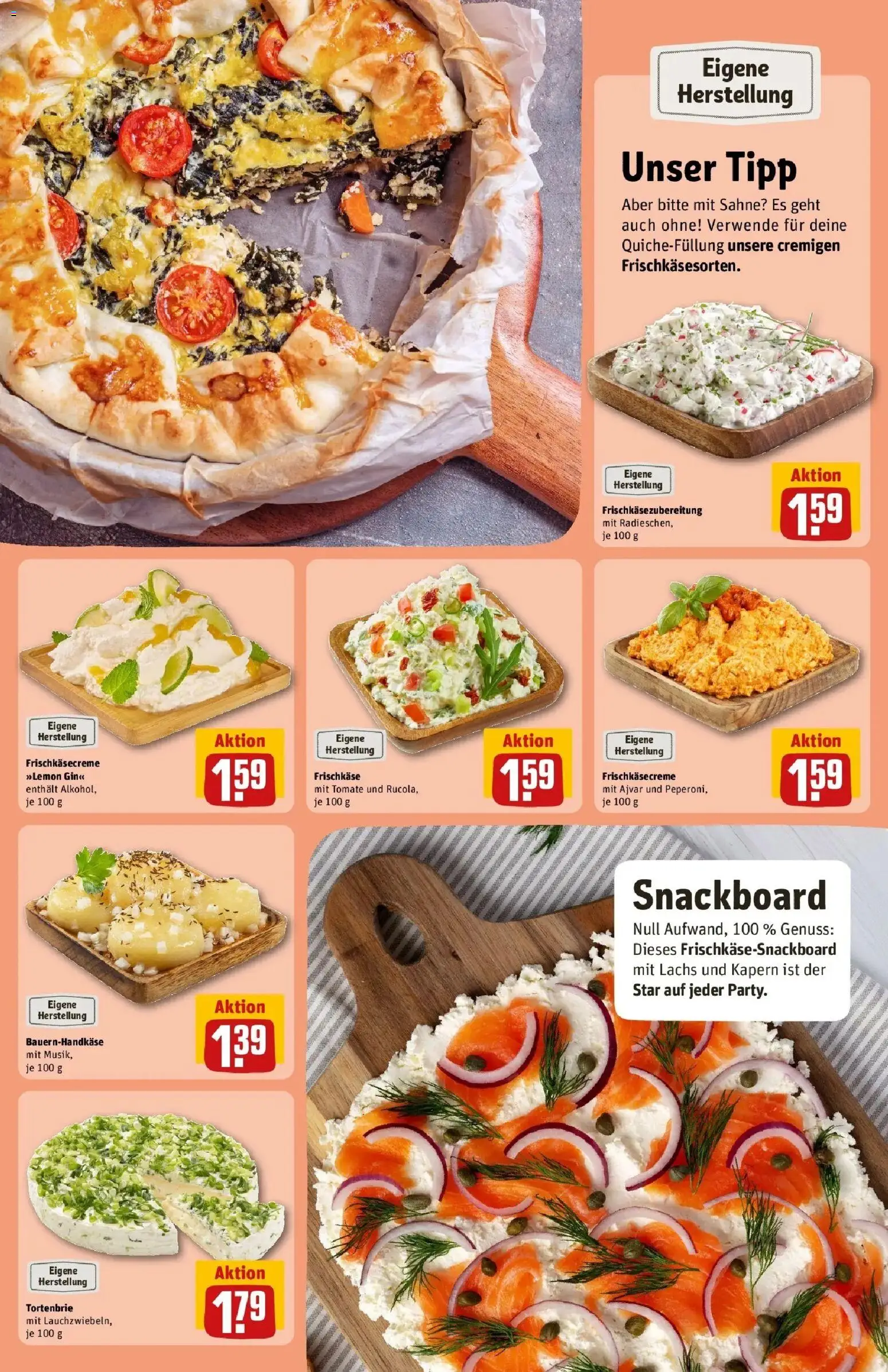 Rewe Prospekt Heppenheim	 – gültig ab 09.03.2026 | Seite: 13 | Produkte: Lachs, Gin, Sahne, Frischkase