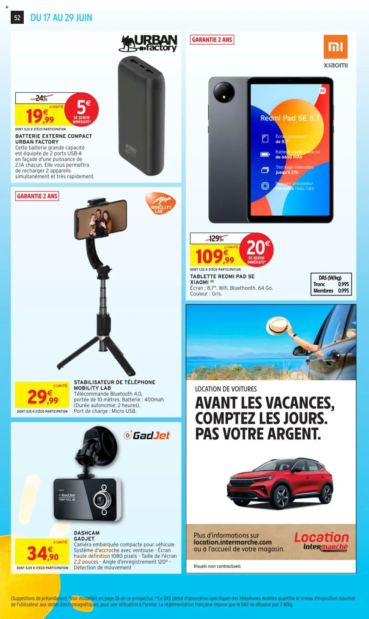  | Page: 52 | Produits: Téléphone, Tablette, Batterie, Caméra