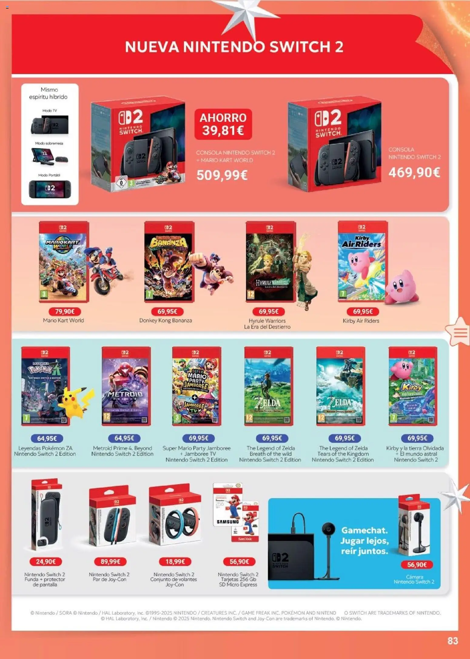 E.Leclerc - Juguetes  │ válido desde el 03.11.2025 | Página: 83 | Productos: Consola Nintendo, Consola, Nintendo, Funda