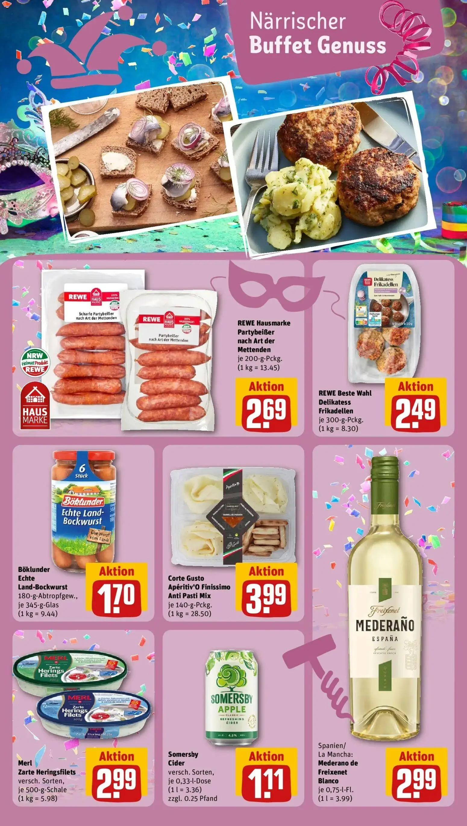 Rewe prospekt Straelen	 – gültig ab 09.02.2026 | Seite: 22 | Produkte: Bockwurst, Freixenet, Freixenet mederano, Apple