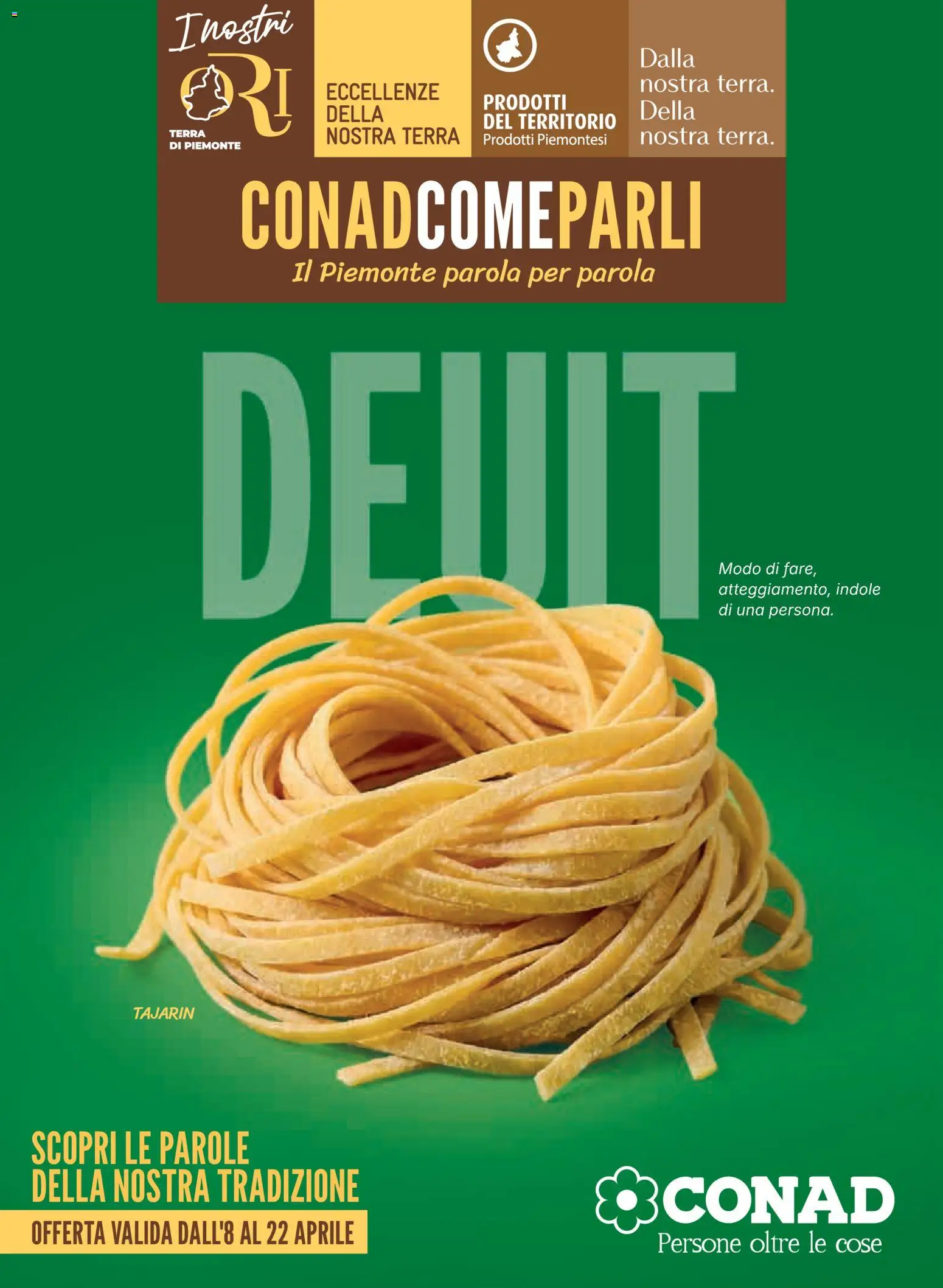 Volantino Conad del 08.04.2026 | Pagina: 1 | Prodotti: Pasta, Terra