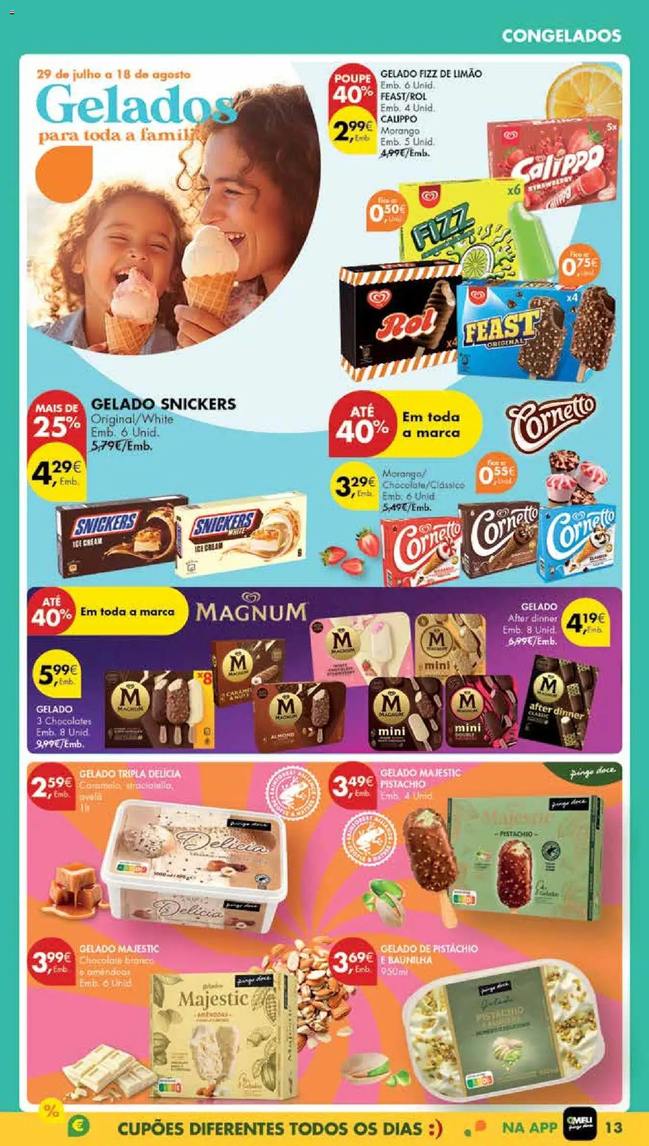 Pingo Doce Poupe Esta Semana Madeira │ válido de 05.08.2025 | Página: 13 | Produtos: Amêndoas, Chocolates, Gelado, Chocolate