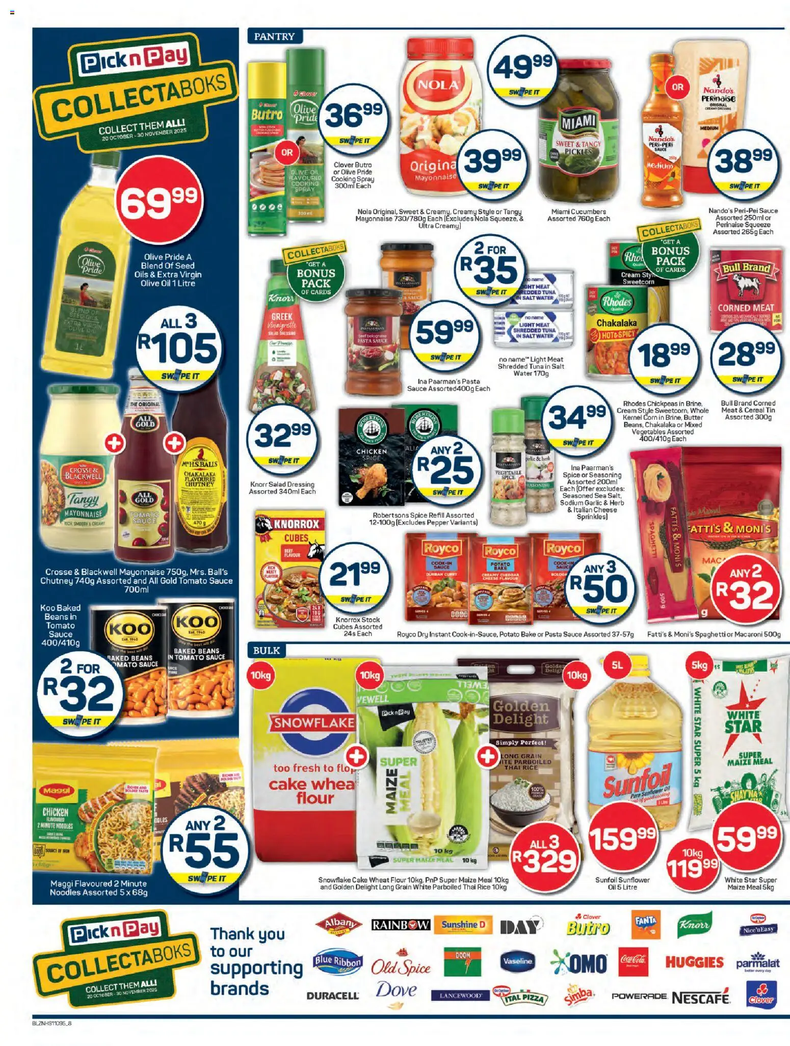 New Pick n Pay catalogue – valid from 23.10.2025 | Page: 8 | Products: Cake, Chutney, Tomato sauce, Water