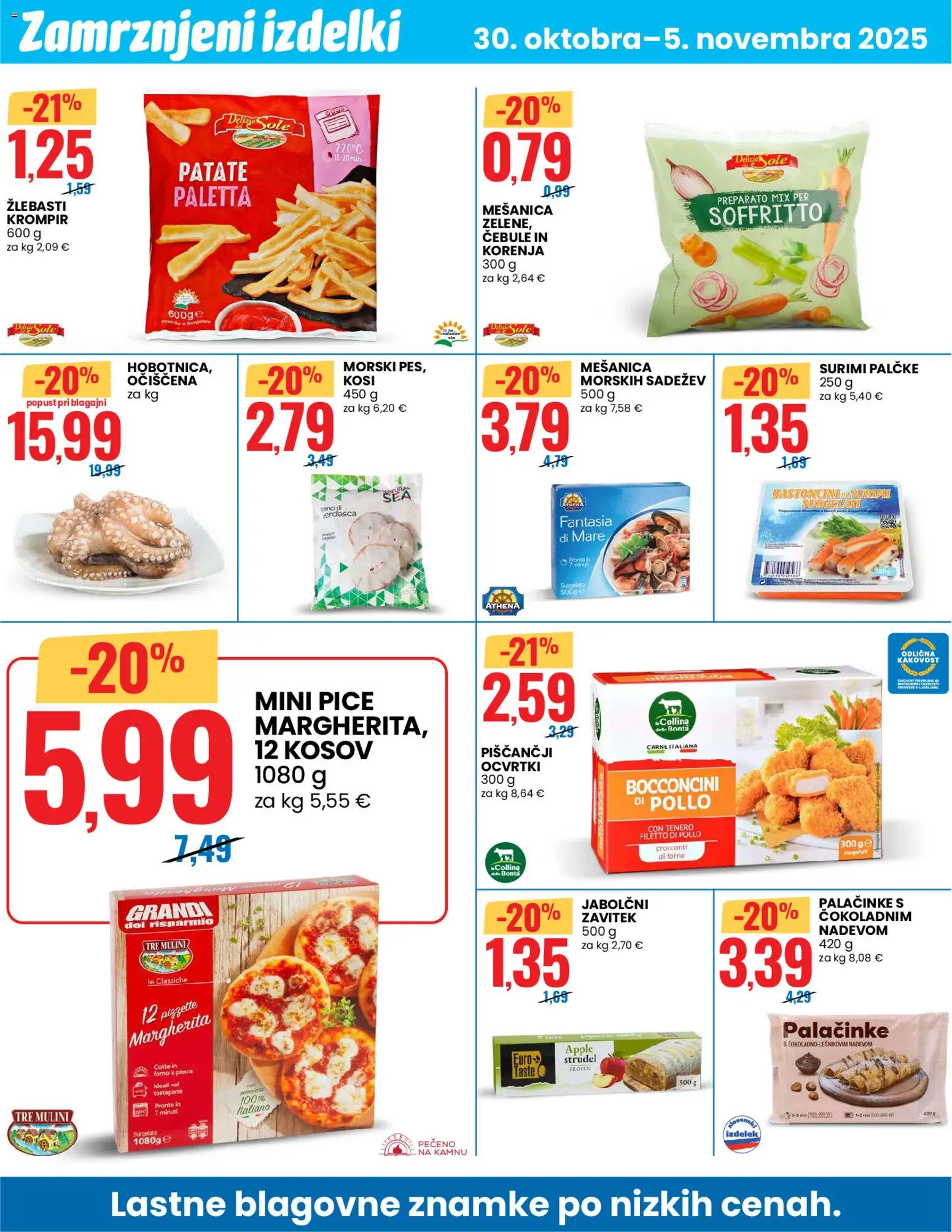 Novi Eurospin katalog ponudbe – veljaven od 30.10.2025 | Stran: 8 | Izdelki: Hobotnica, Palačinke, Krompir