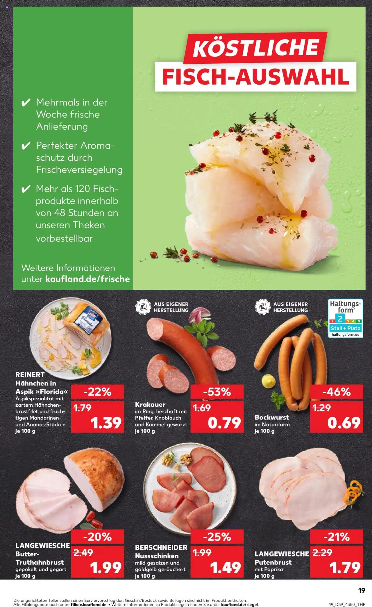 Kaufland prospekt Frankfurt (Oder)	 – gültig ab 25.09.2025 | Seite: 19 | Produkte: Hahnchen, Mandarinen, Fisch, Knoblauch