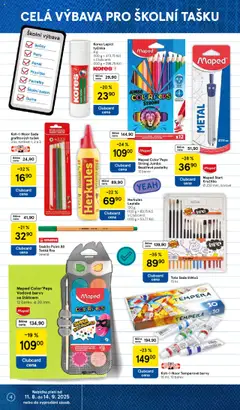 Tesco katalog od 11.08.2025 | Strana: 4 | Produkty: Penál, Pero, Batoh, Guma