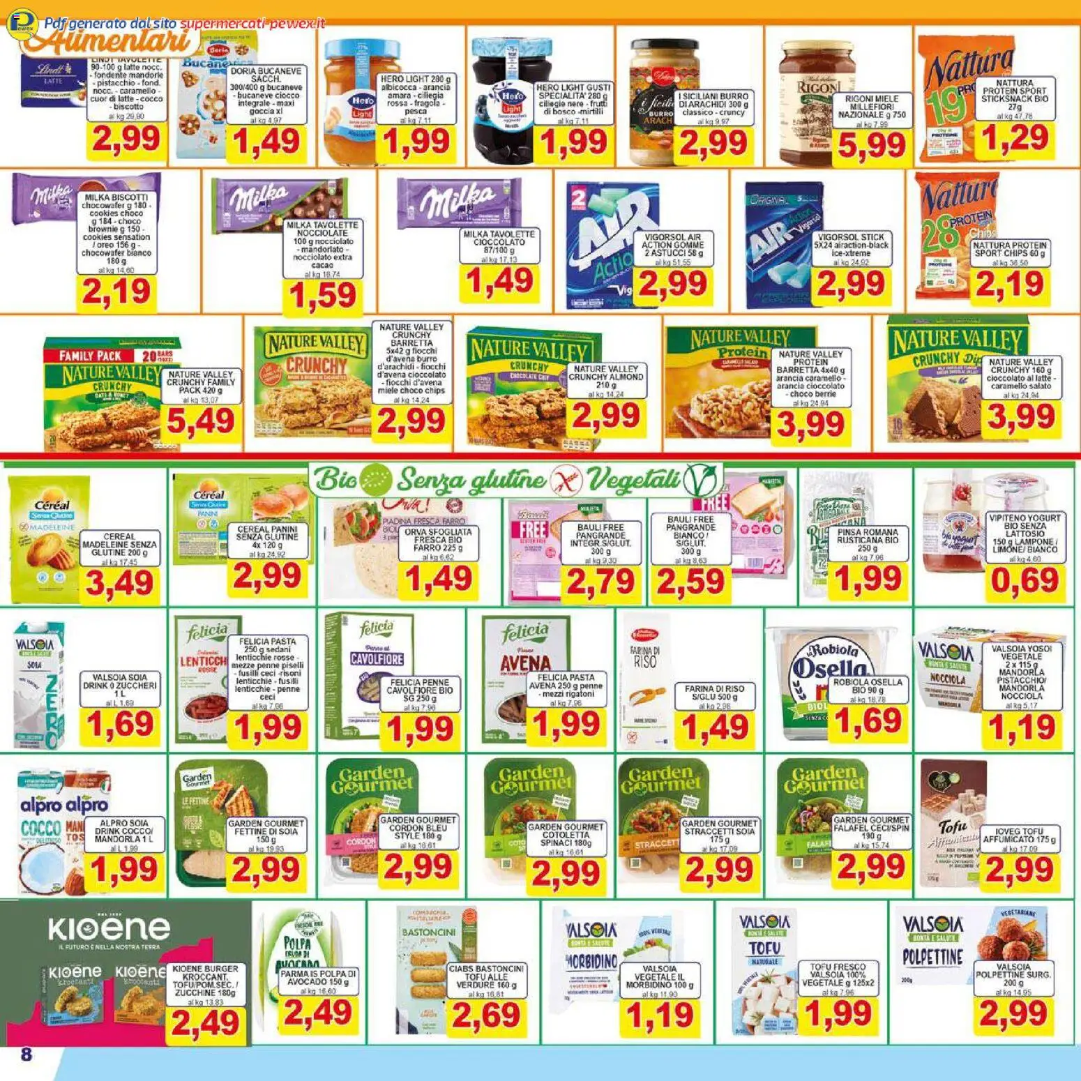 Volantino Pewex del 26.01.2026 | Pagina: 8 | Prodotti: Yogurt, Riso, Piadina, Piselli