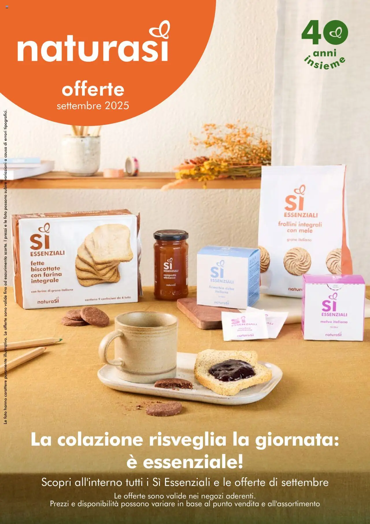 Volantino Natura Sì del 27.08.2025 | Pagina: 1 | Prodotti: Mele, Farina, Fette biscottate, Frollini