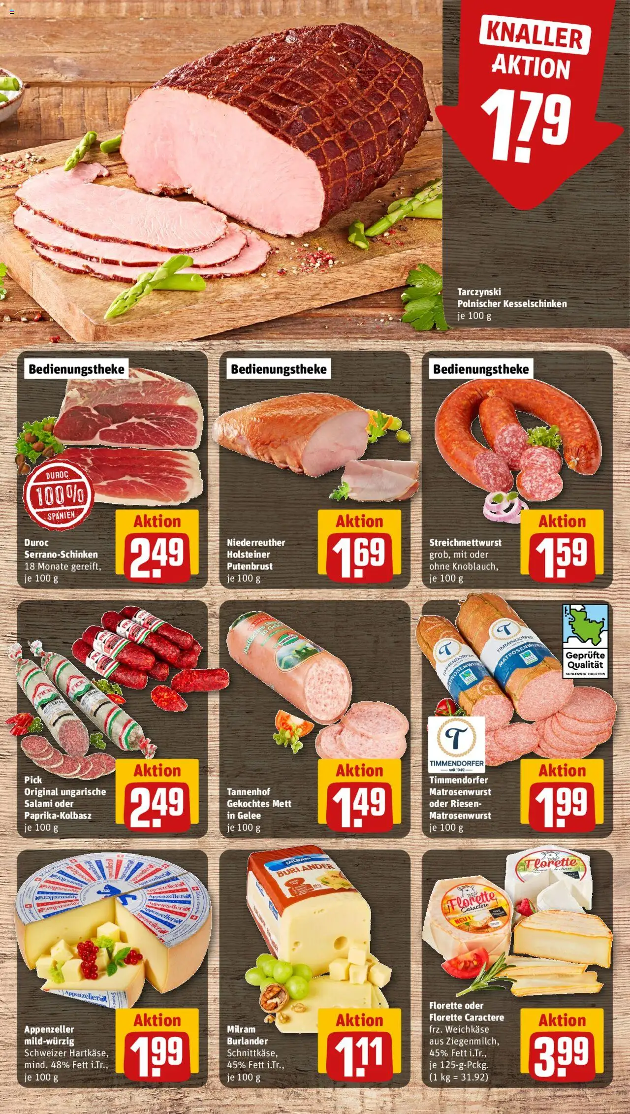 Rewe Prospekt 	 - gültig ab dem 16.06.2025 | Seite: 9 | Produkte: Milram, Salami