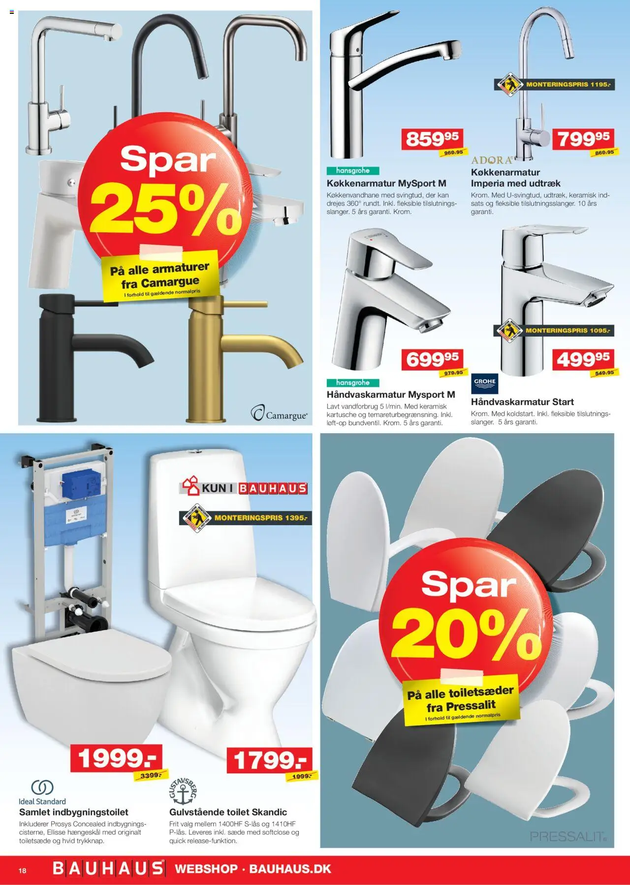 Bauhaus tilbudsavis – gyldig fra 10.10.2025 | Side: 18 | Produkter: Toilet