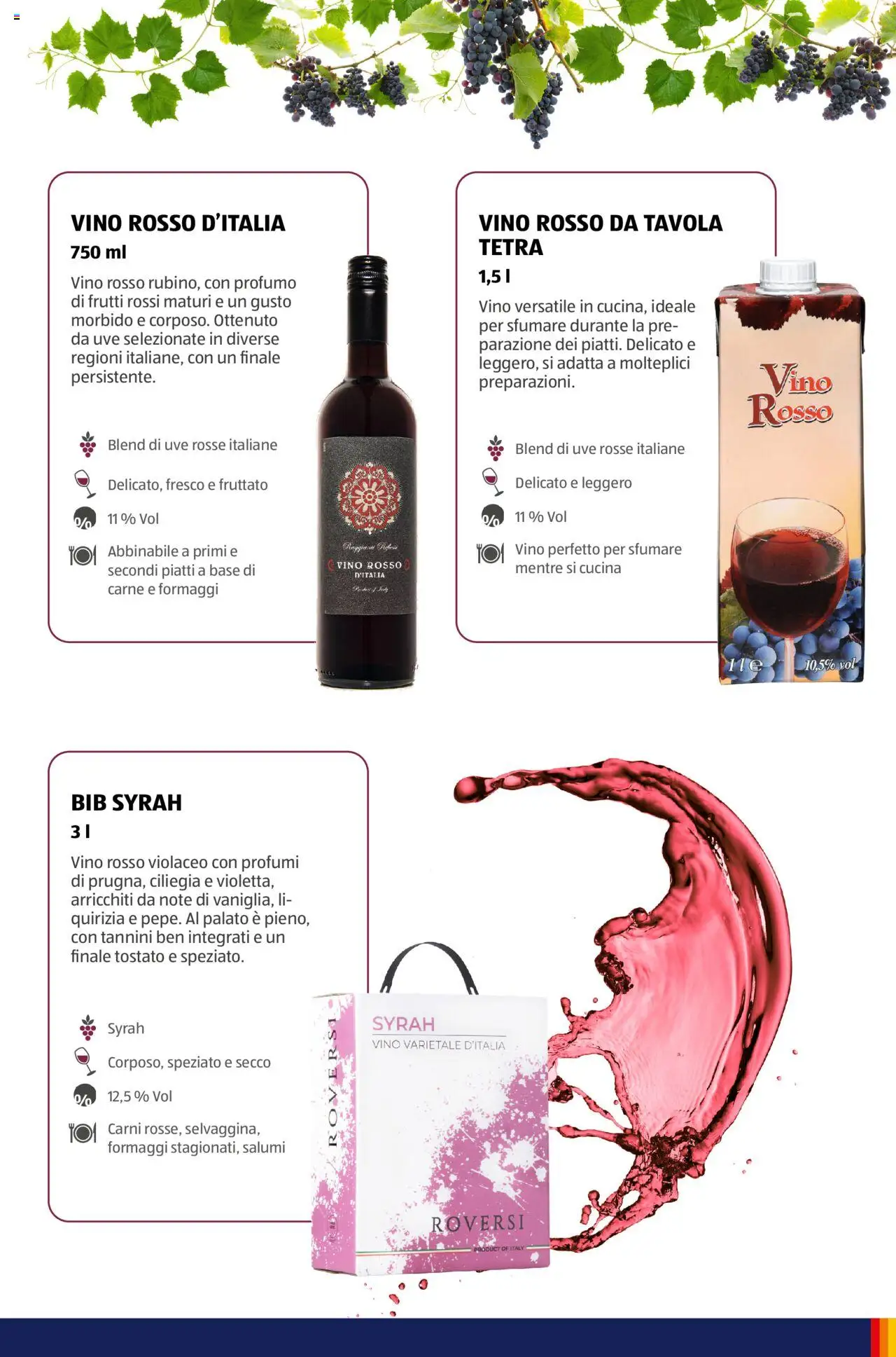 Volantino Aldi del 05.11.2024 | Pagina: 25 | Prodotti: Vino, Vino rosso, Profumo