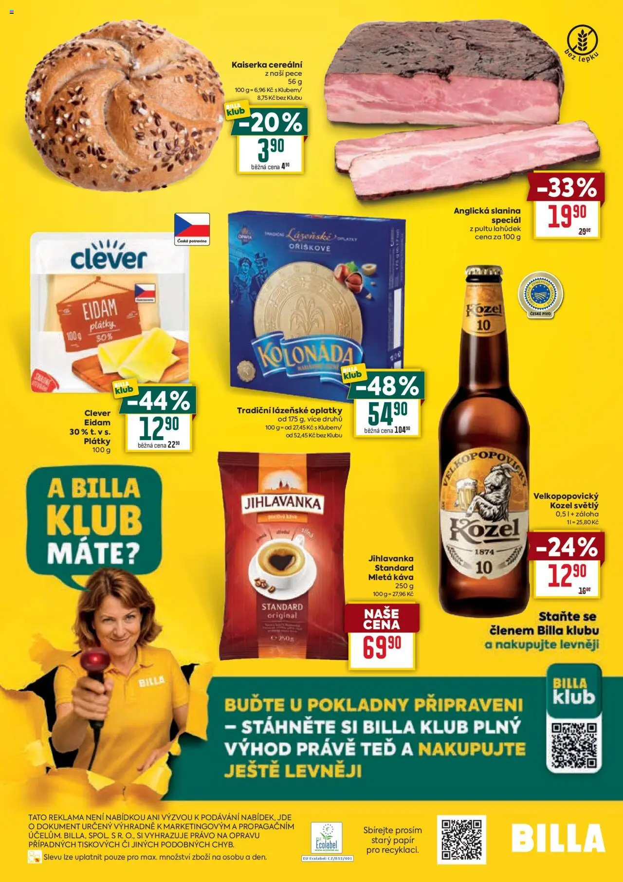 Billa leták - Speciální nabídka: vybrané prodejny od 15.10.2025 | Strana: 2 | Produkty: Káva, Velkopopovický Kozel, Slanina, Clever