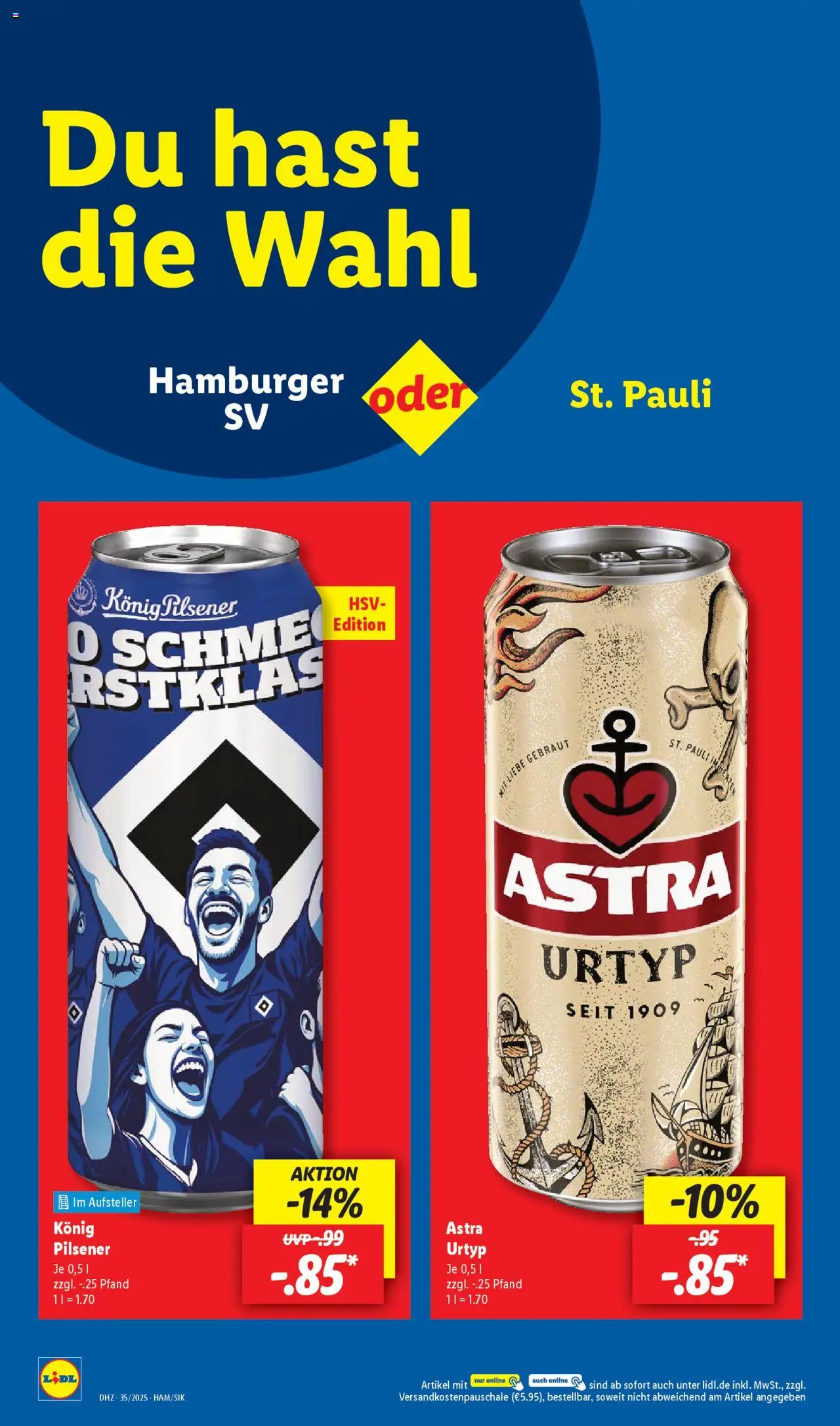 Lidl Prospekt Lüchow	 - gültig ab dem 25.08.2025 | Seite: 68 | Produkte: Konig pilsener, Astra