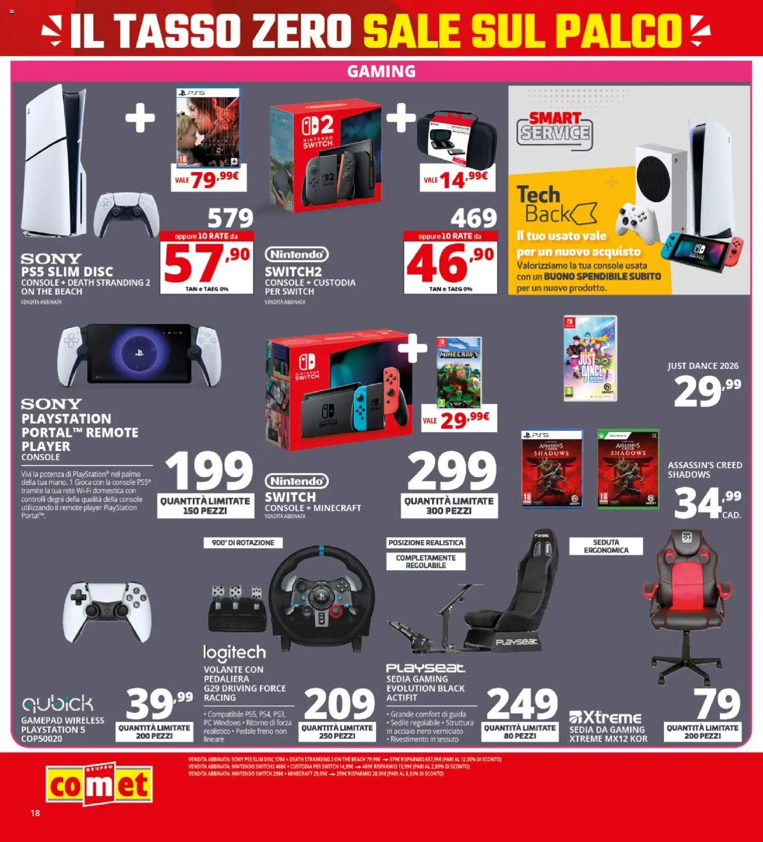 Volantino Comet del 19.02.2026 | Pagina: 18 | Prodotti: Sale, The, PC, Sedia