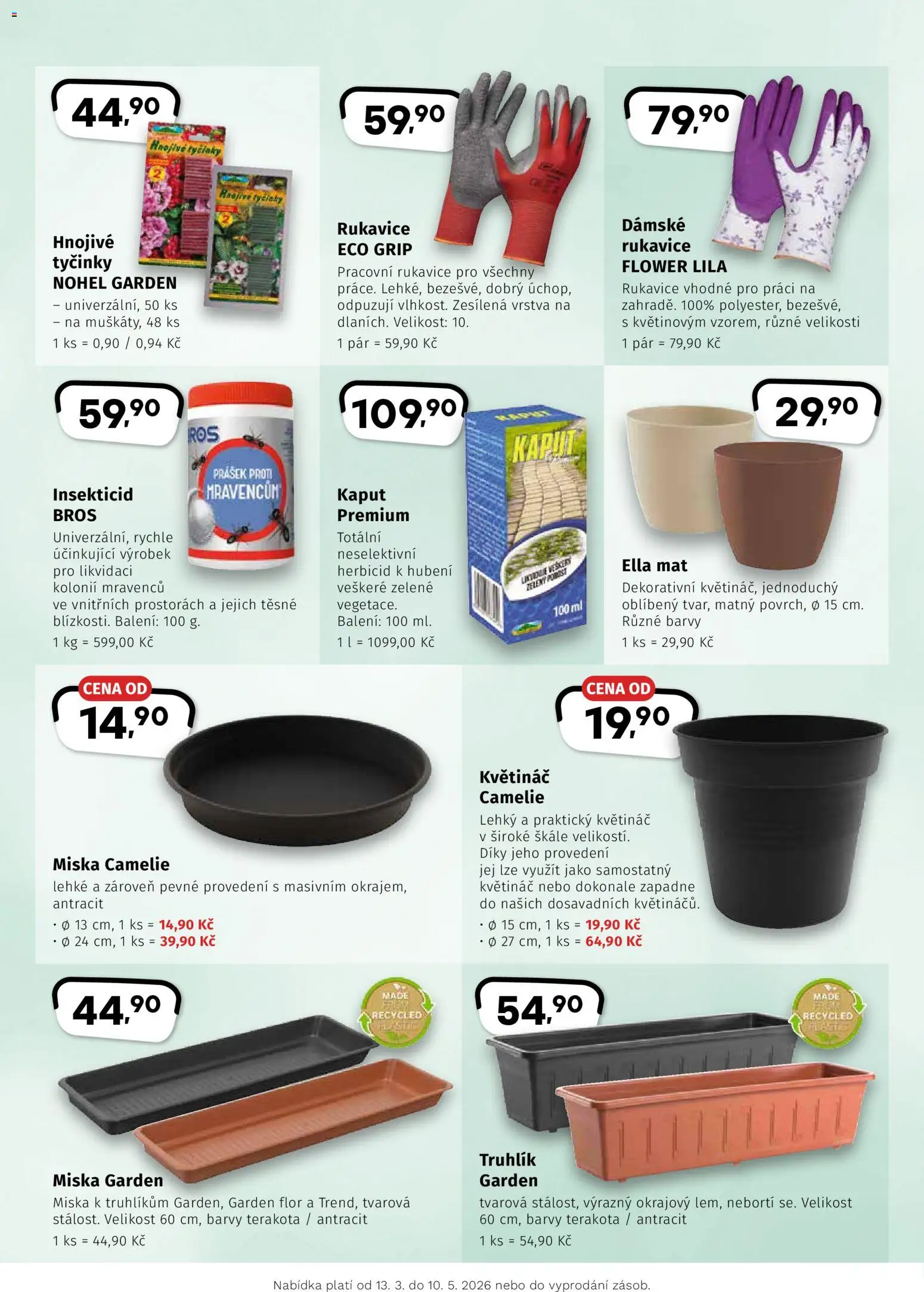 Coop leták - Hity jaro od 13.03.2026 | Strana: 2 | Produkty: Rukavice, Miska, Květináč, Barvy