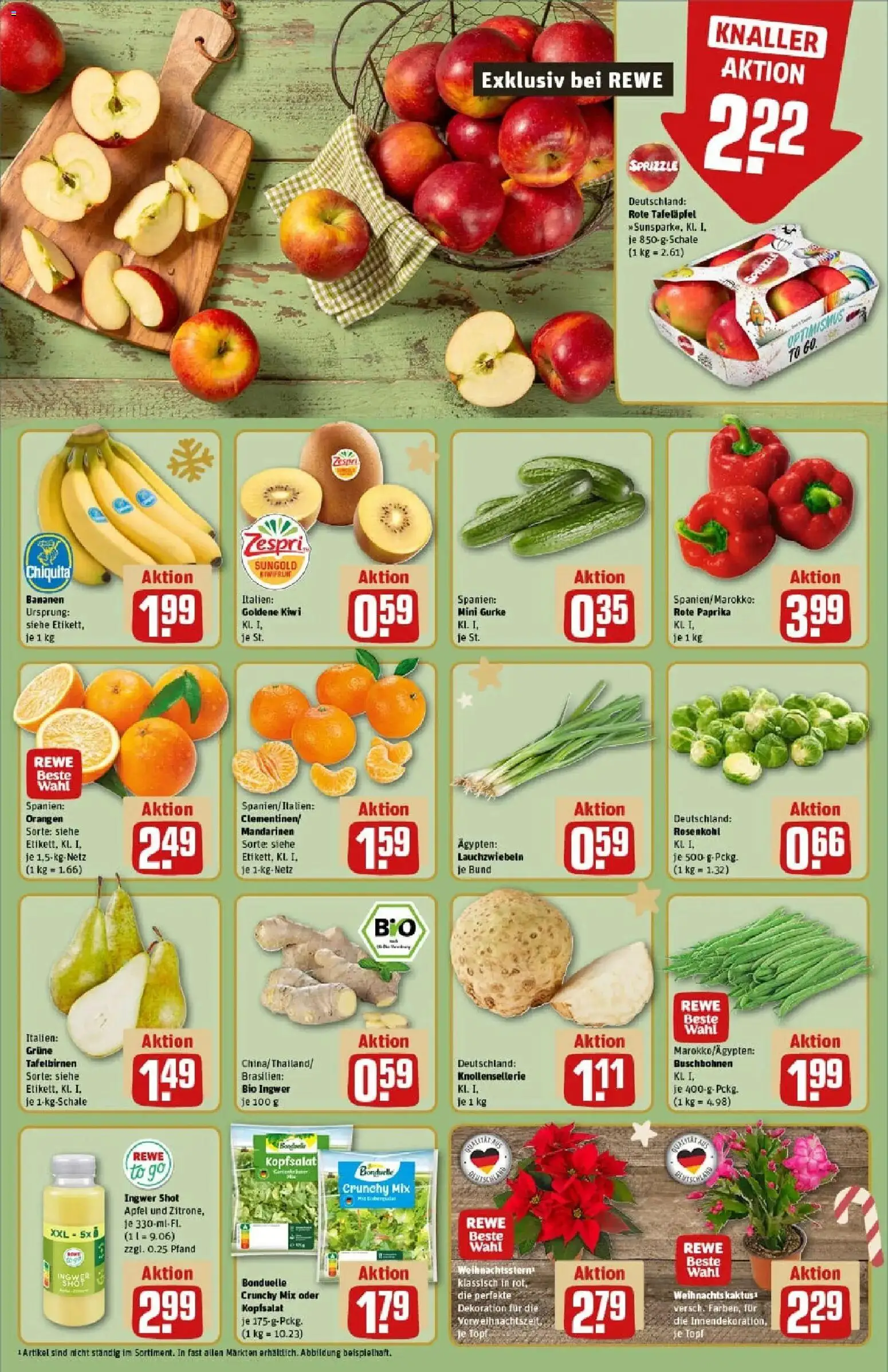 Rewe prospekt Am Mellensee / Sperenberg	 – gültig ab 07.12.2025 | Seite: 12 | Produkte: Äpfel, Mandarinen, Orangen, Paprika
