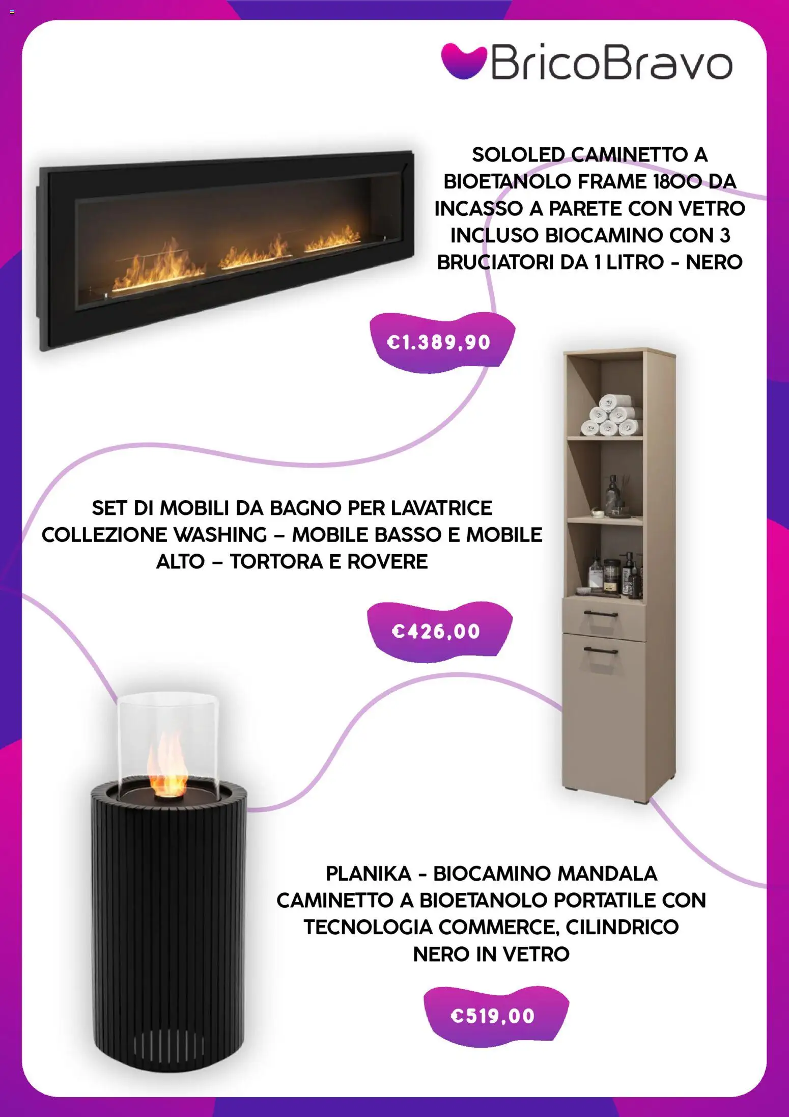 Volantino Brico Bravo del 30.12.2025 | Pagina: 4 | Prodotti: Mobile, Lavatrice, Bagno