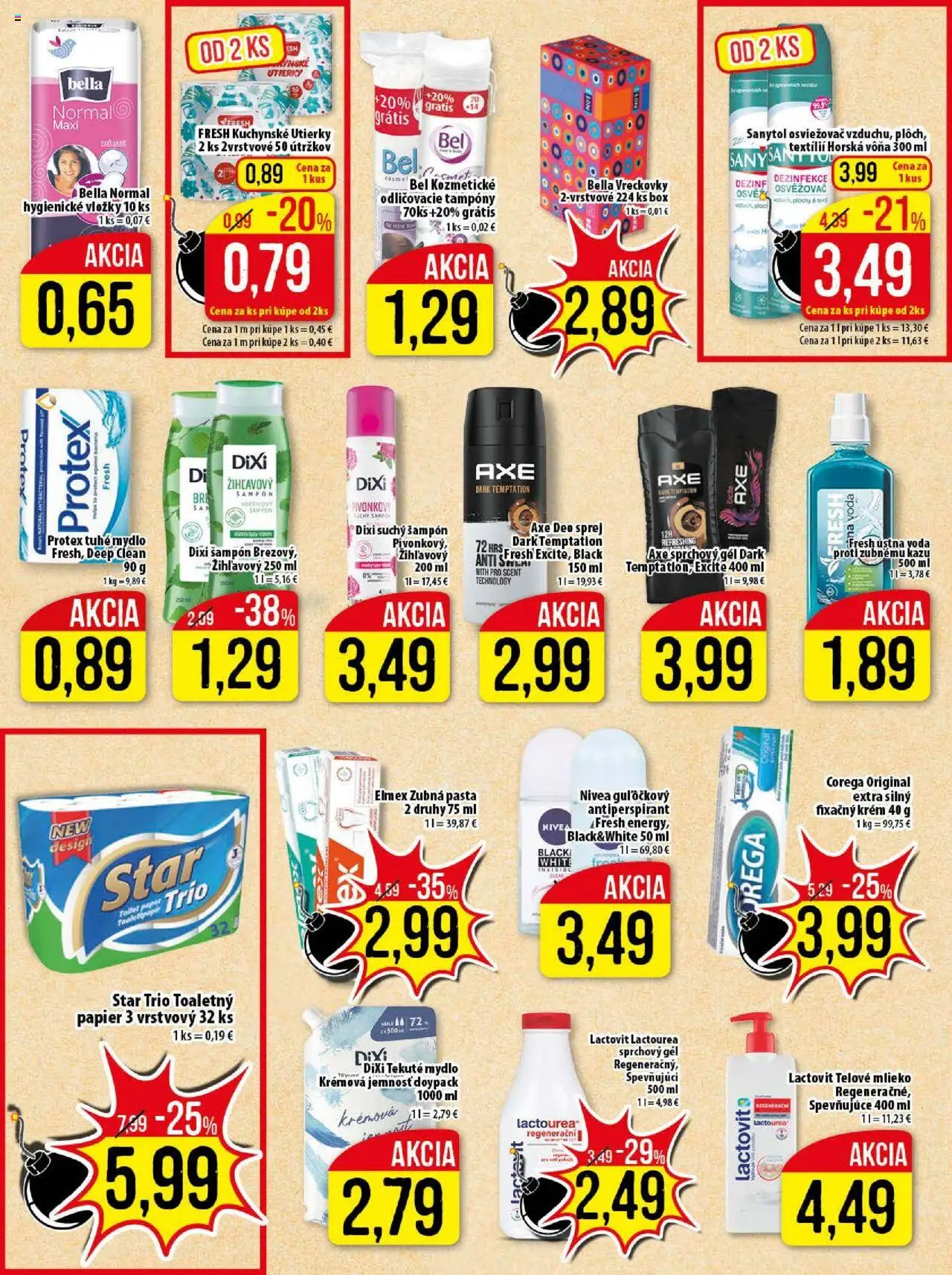 Klas leták │ platný od 21.07.2025 | Strana: 19 | Produkty: Mlieko, Toaletný papier, Zubná pasta, Lactovit